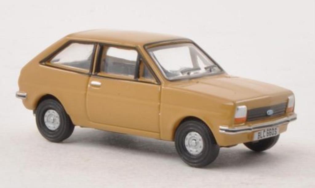 Ford Fiesta 1/76 Oxford MkI marroneee modellino in miniatura