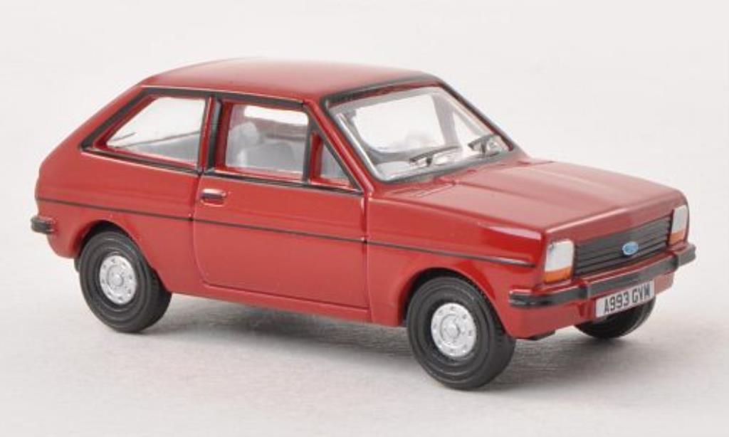 Ford Fiesta 1/76 Oxford MkI rosso modellino in miniatura