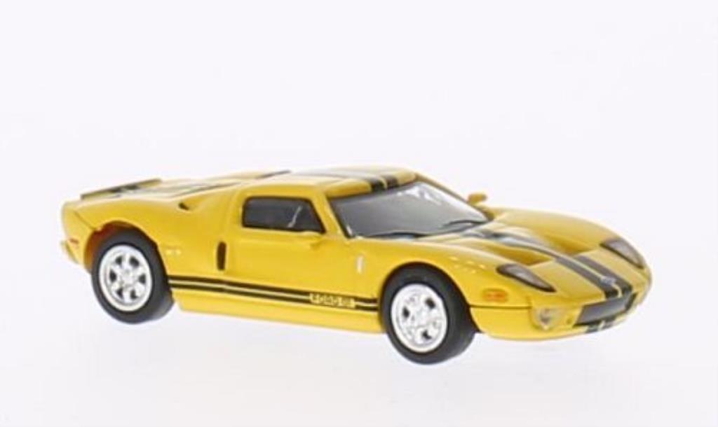 Ford GT 1/87 Busch giallo mit neroen Streifen 2004 modellino in miniatura