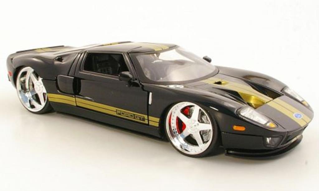 Ford GT 1/24 Jada Toys nero/gold 2005 modellino in miniatura