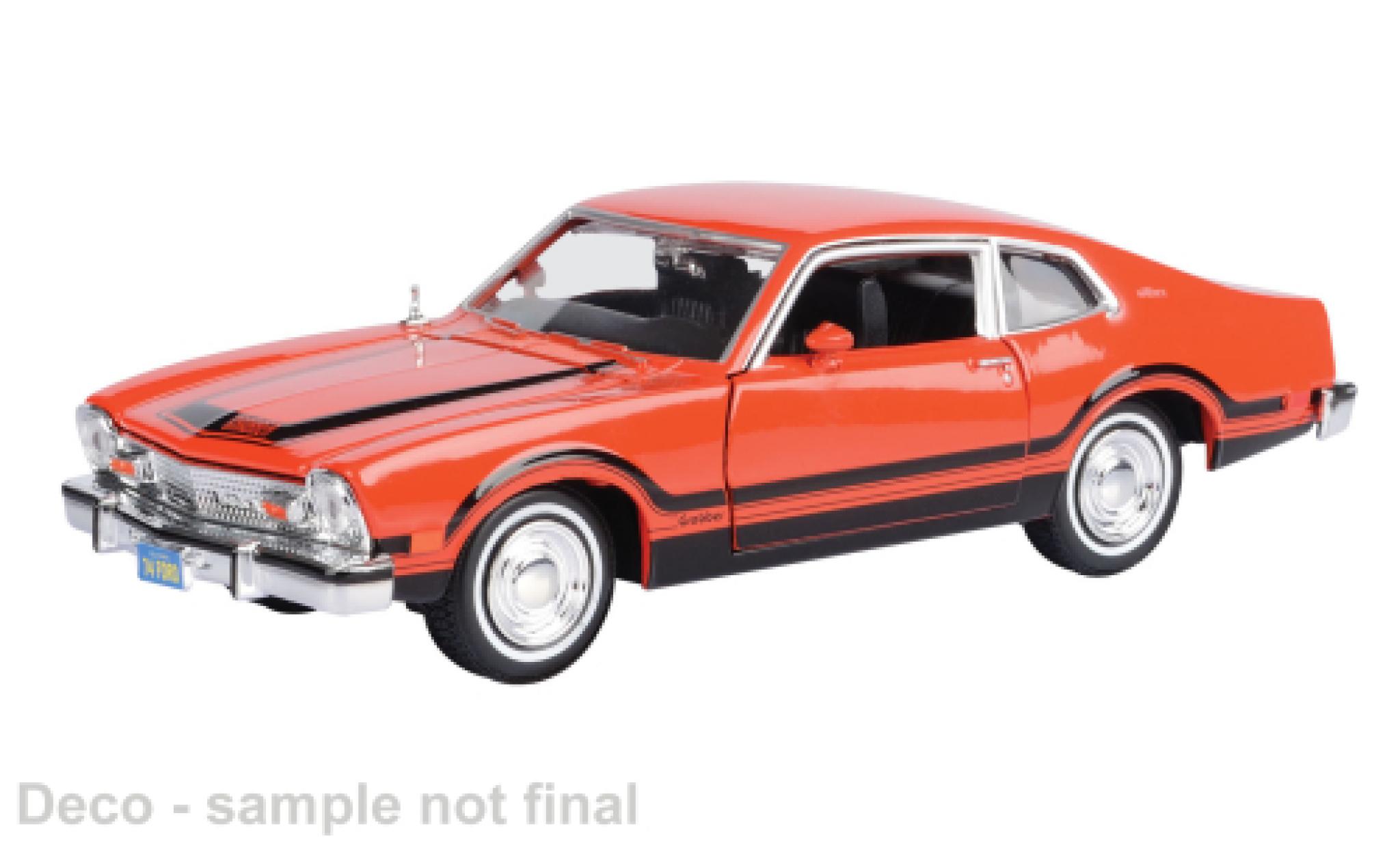 Ford Maverick 1/24 Motormax Grabber rot 1974 1:24 modellino in miniatura