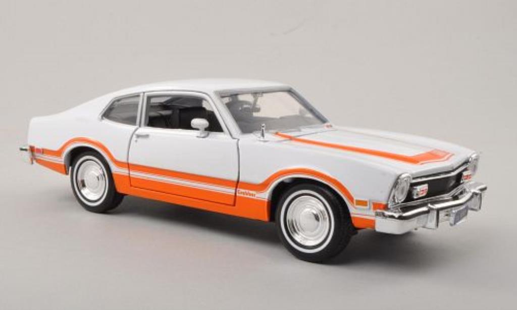 Ford Maverick 1/24 Motormax Grabber bianco/orange 1974 modellino in miniatura