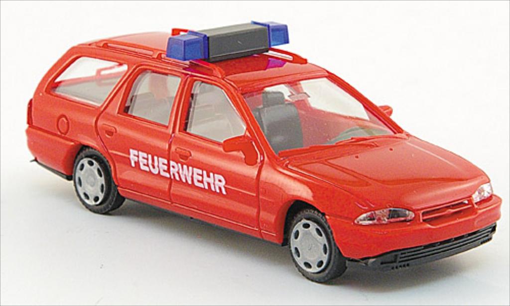 Ford Mondeo 1/87 AWM MK I Turnier rosso modellino in miniatura