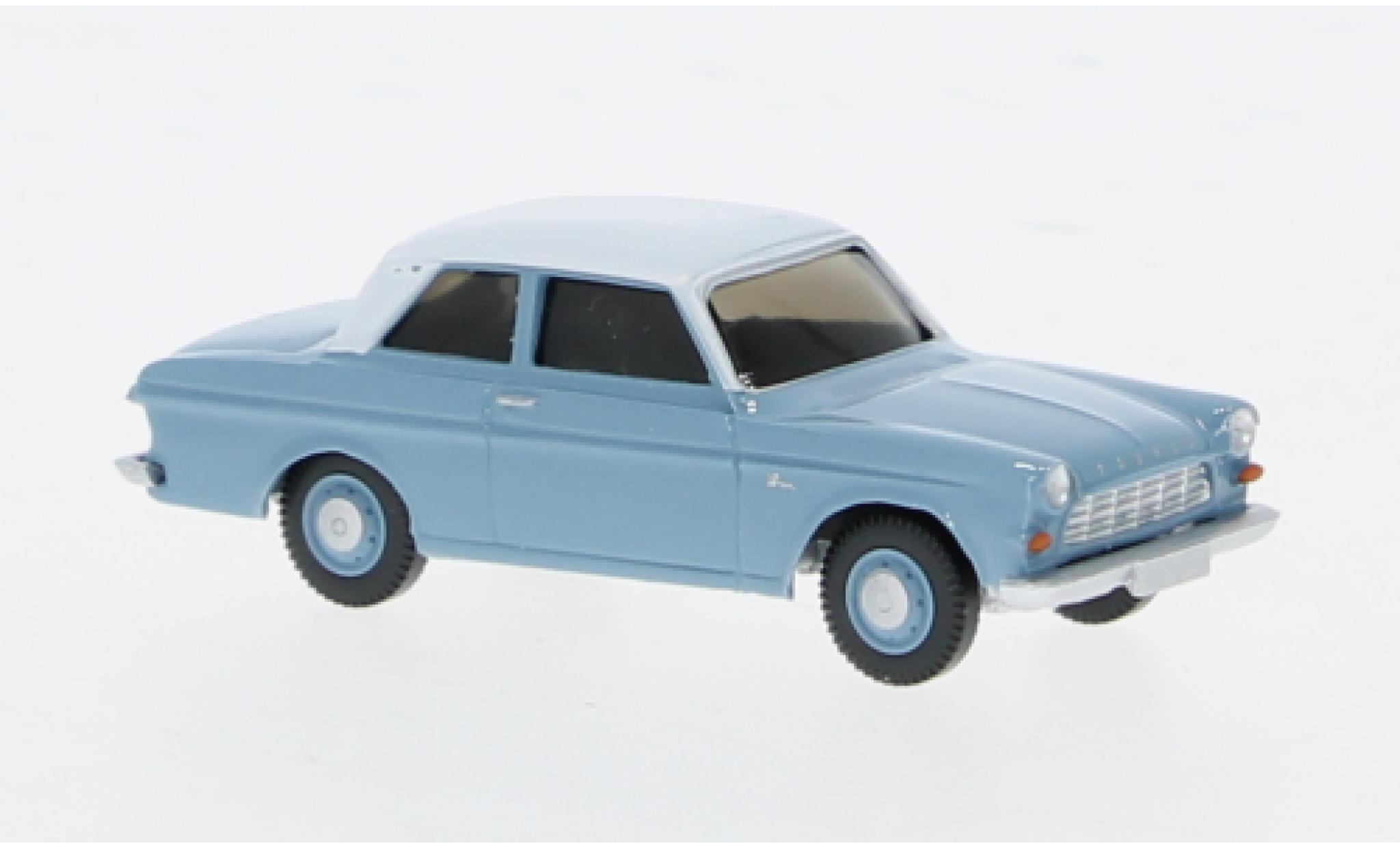 Ford Taunus 1/87 Wiking 12M blau modellino in miniatura
