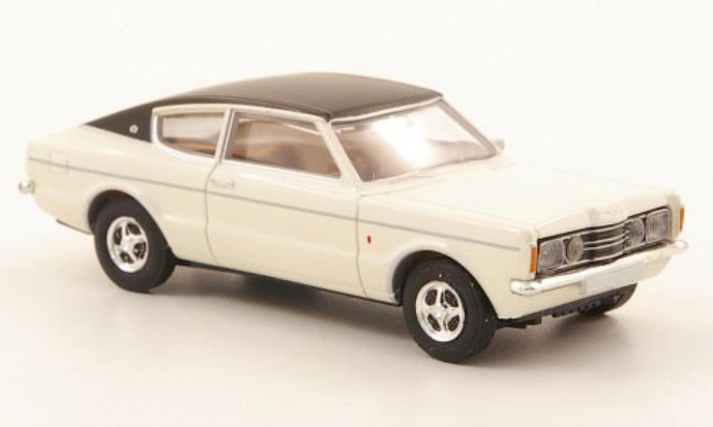 Ford Taunus 1/87 Brekina Coupe GXL bianco/nero modellino in miniatura