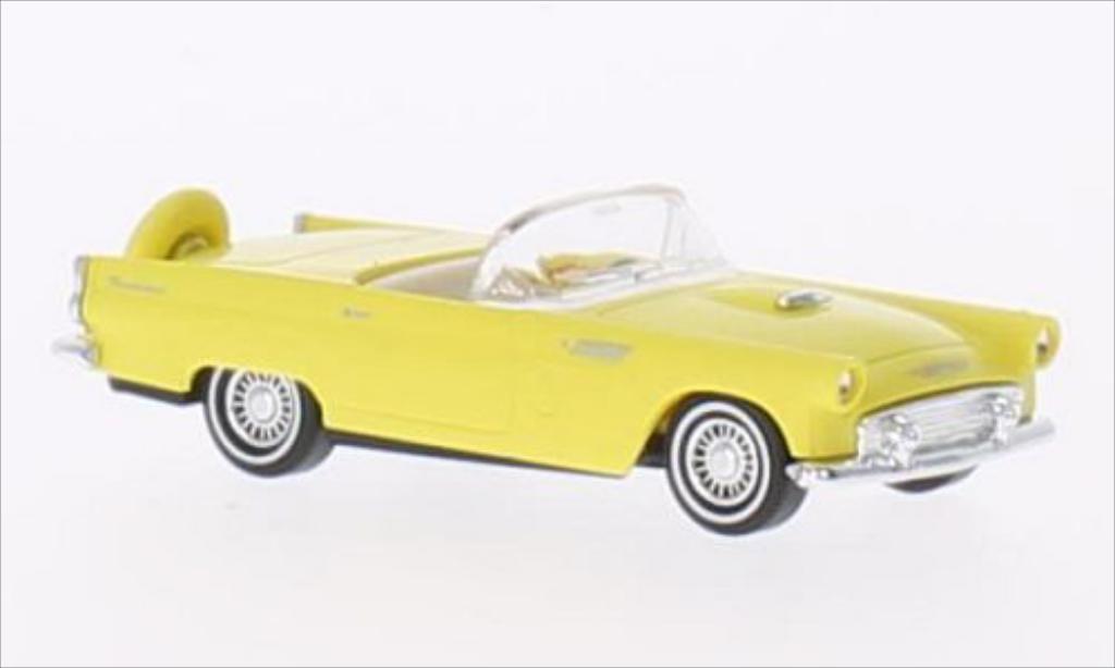 Ford Thunderbird 1/87 Busch Convertibile giallo 1956 modellino in miniatura