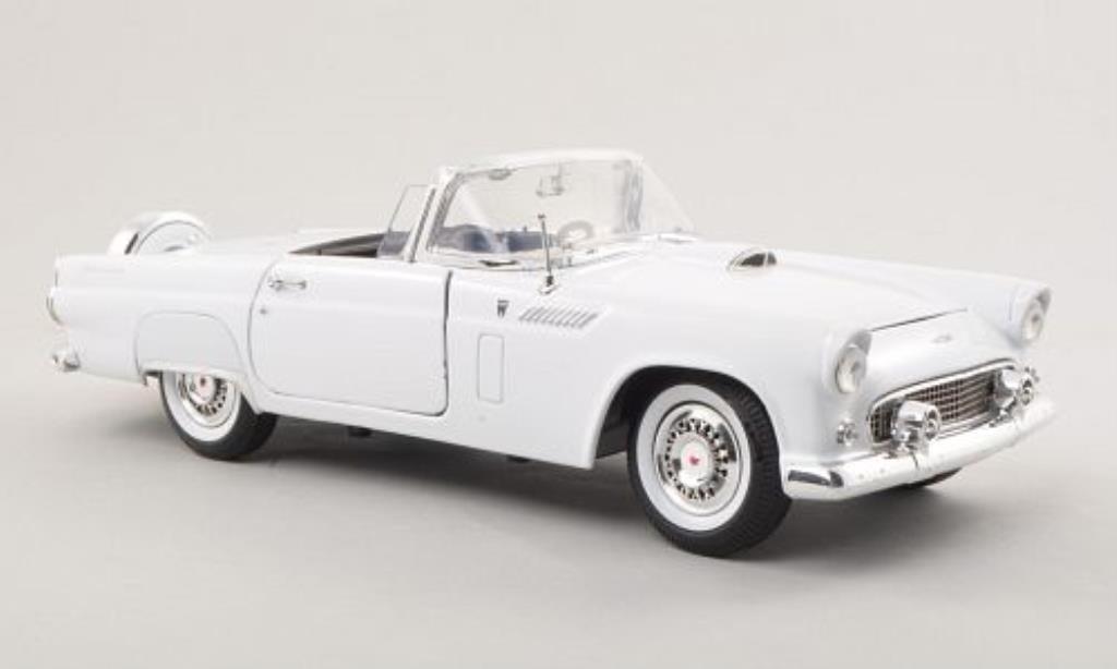 Ford Thunderbird 1/18 Motormax Convertibile bianco 1956 modellino in miniatura