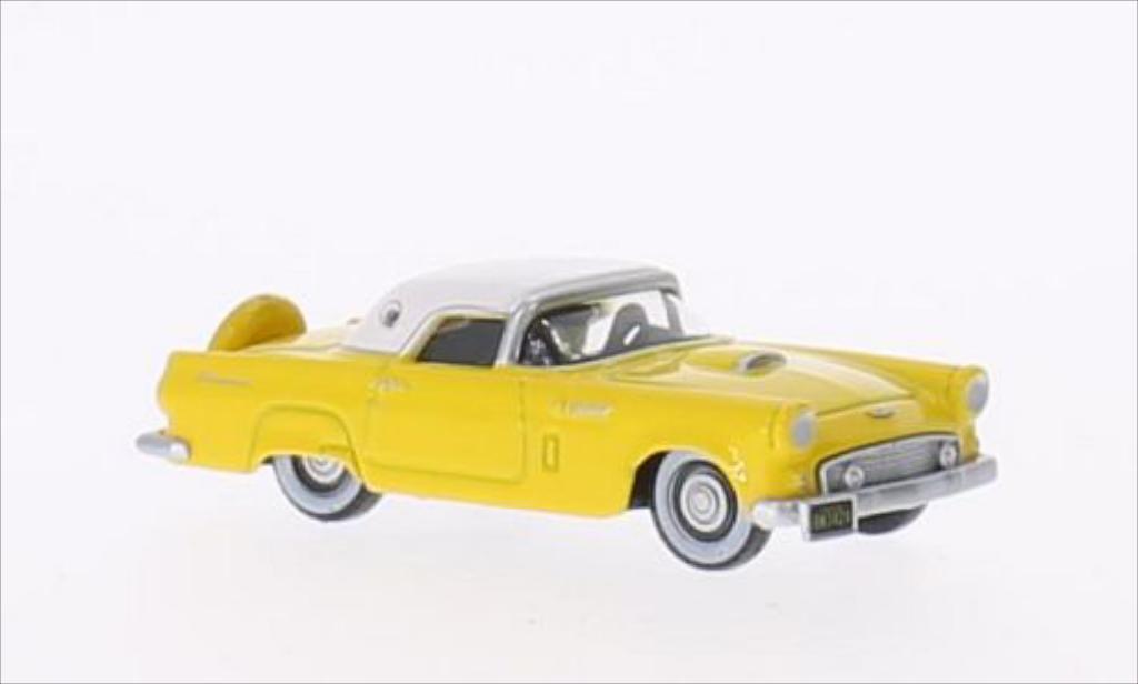Ford Thunderbird 1/87 Oxford giallo/bianco 1956 modellino in miniatura