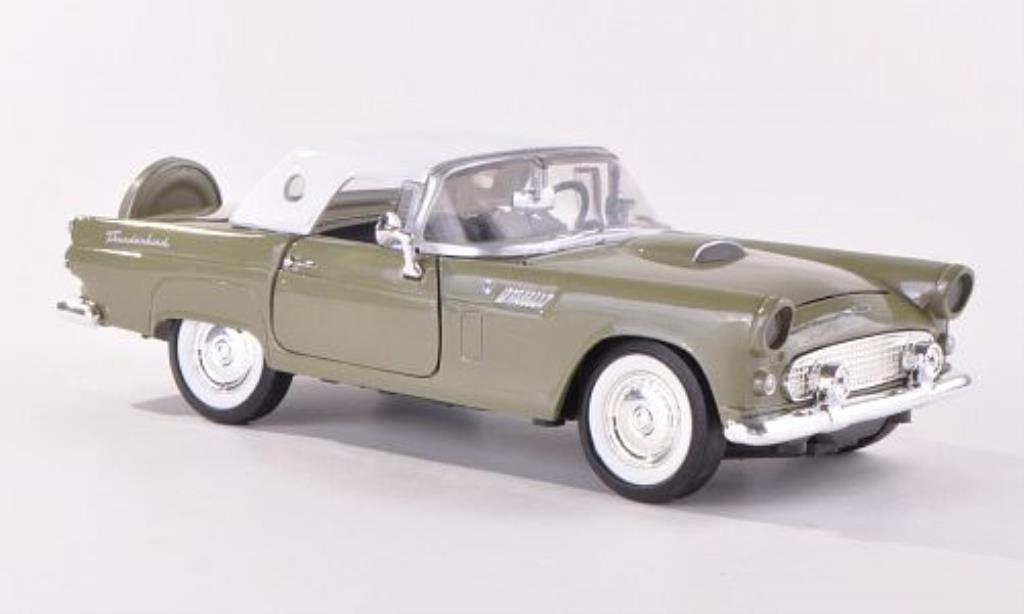 Ford Thunderbird 1/24 Motormax grigio-grun 1956 modellino in miniatura
