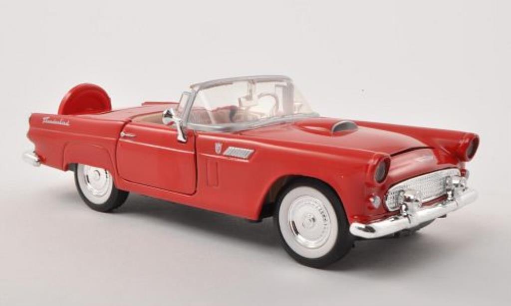 Ford Thunderbird 1/24 Motormax rosso 1956 modellino in miniatura