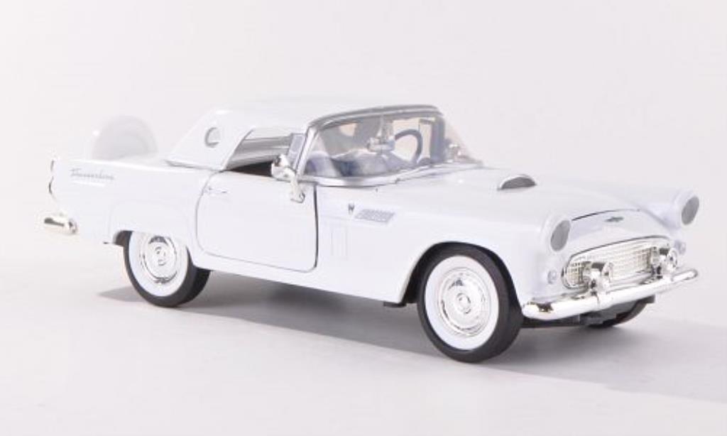 Ford Thunderbird 1/24 Motormax bianco 1956 modellino in miniatura