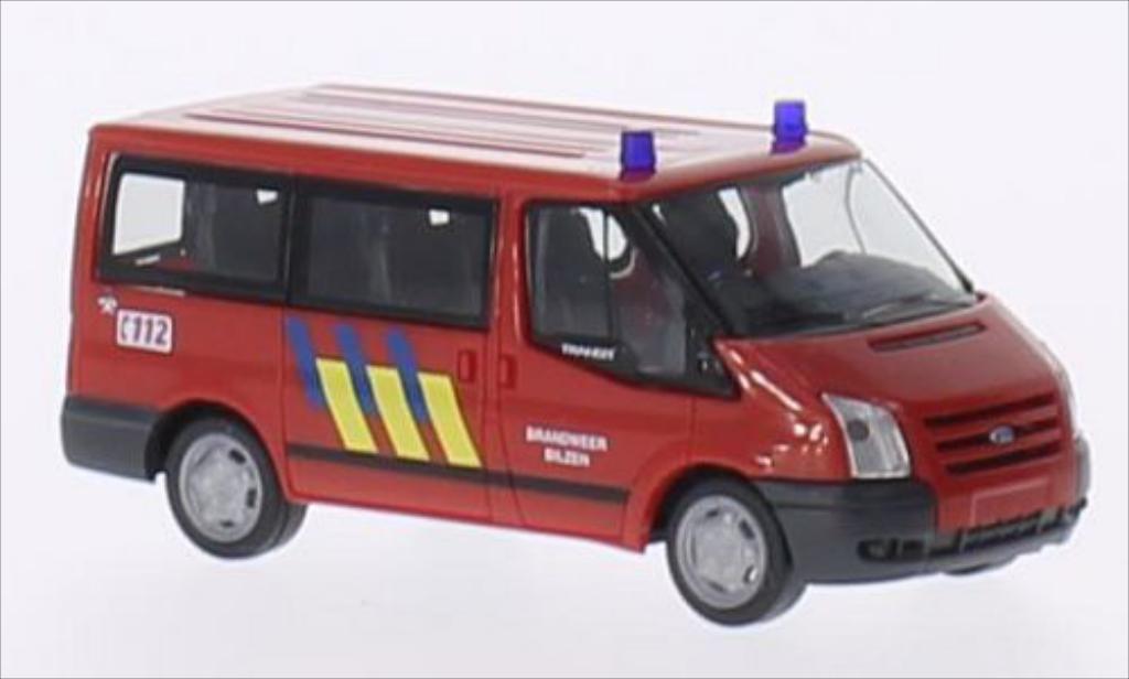 Ford Transit 1/87 Rietze 06 Bus Brandweer Bilzen (B) 2006 modellino in miniatura