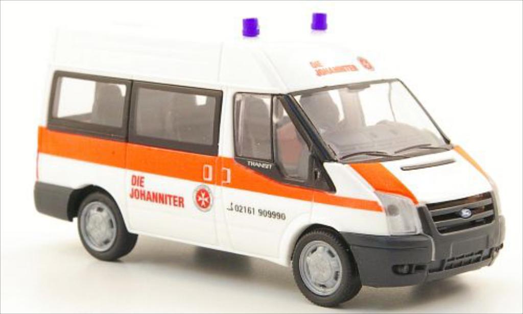Ford Transit 1/87 Rietze 06 Bus Johanniter Monchengladbach modellino in miniatura