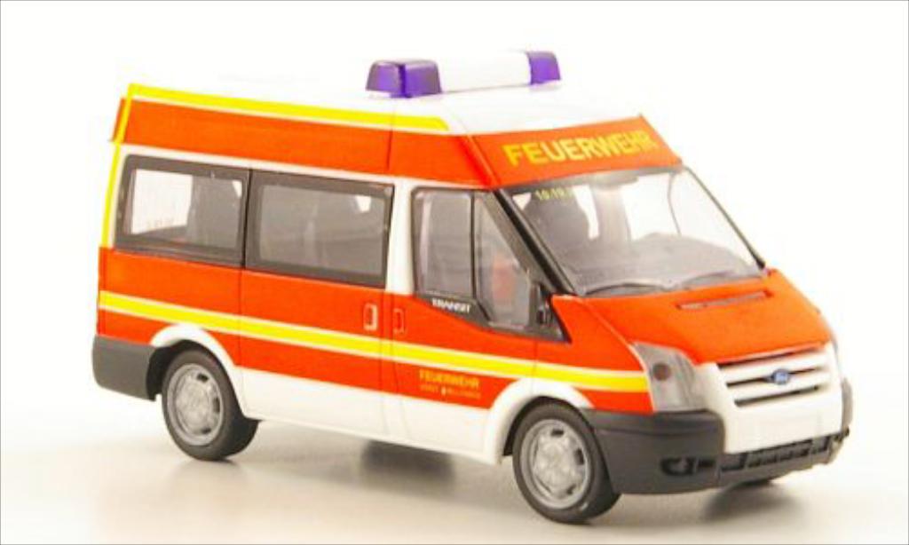 Ford Transit 1/87 Rietze Bus 06 Feuerwehr Wulfrath modellino in miniatura