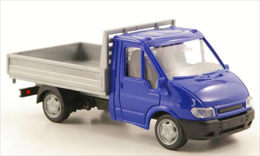 Ford Transit 1/87 Rietze Pritsche blu/grigio 2001 modellino in miniatura