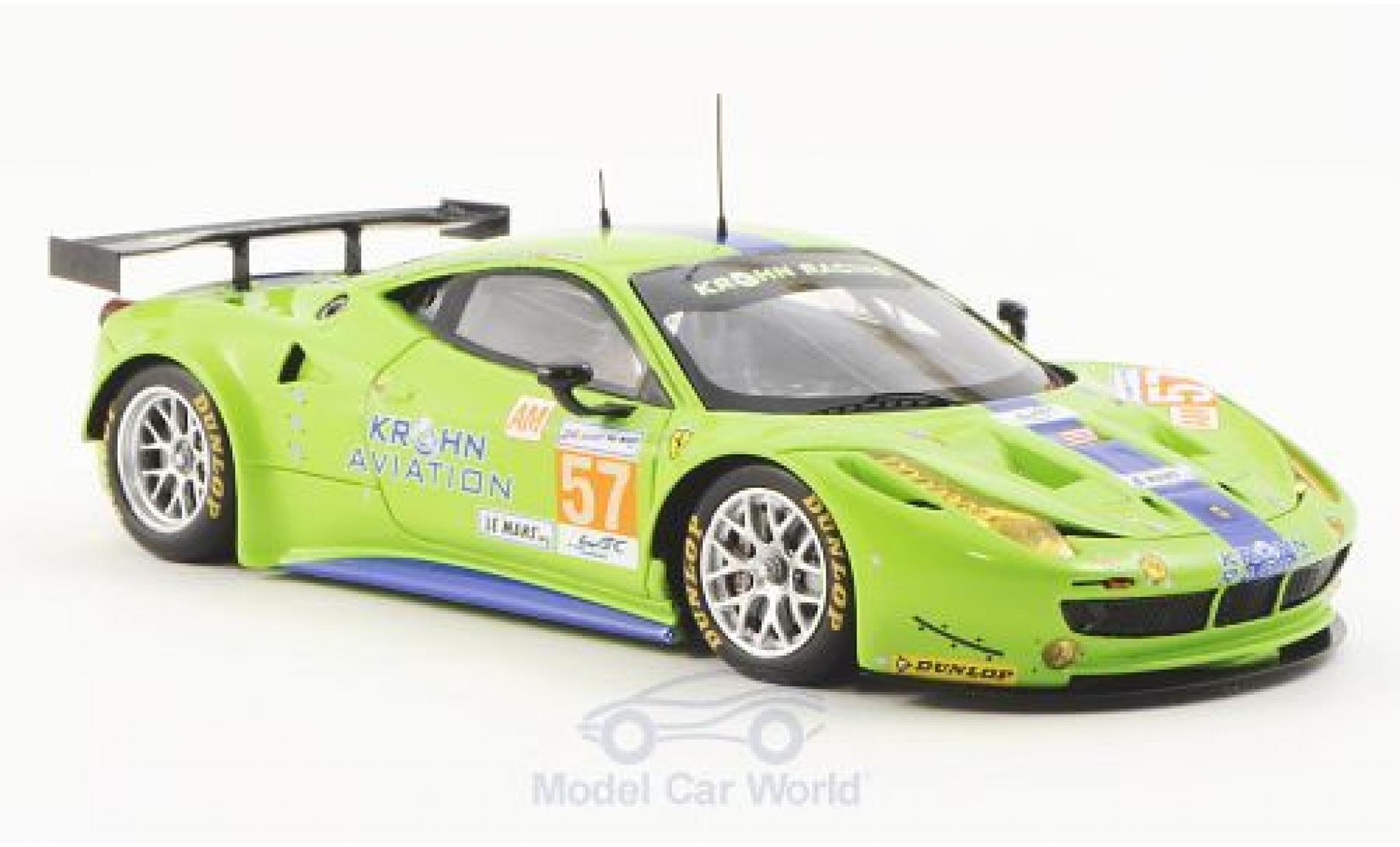 Ferrari 458 Italia GT2 1/43 Fujimi Italia GT2 No.57 Krohn Racing 24h Le Mans 2012 modellino in miniatura