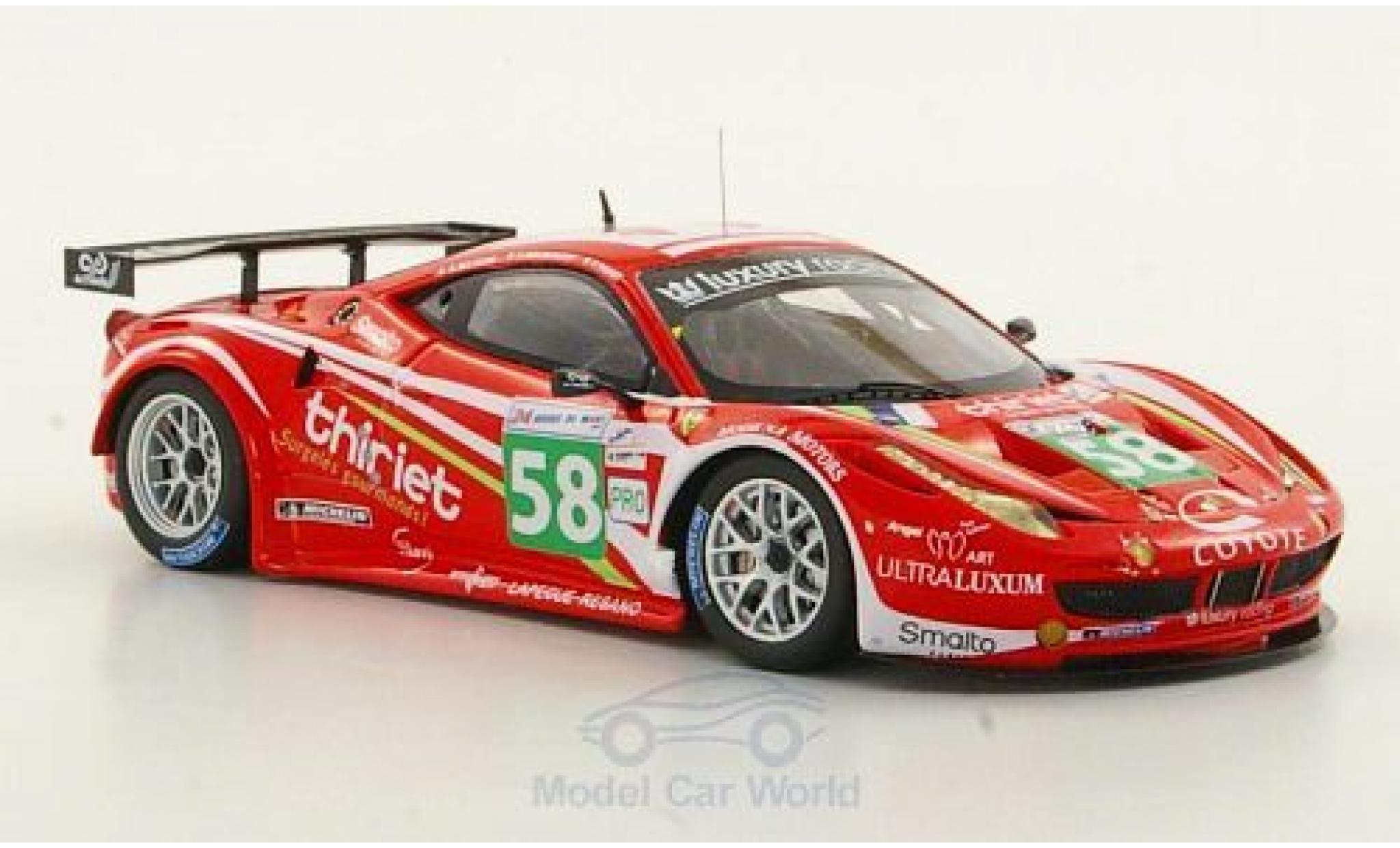 Ferrari 458 Italia GT2 1/43 Fujimi Italia GT2 No.58 Team Luxury Racing 24h Le Mans 2011 P.Thiriet/F.Jakubowski modellino in miniatura