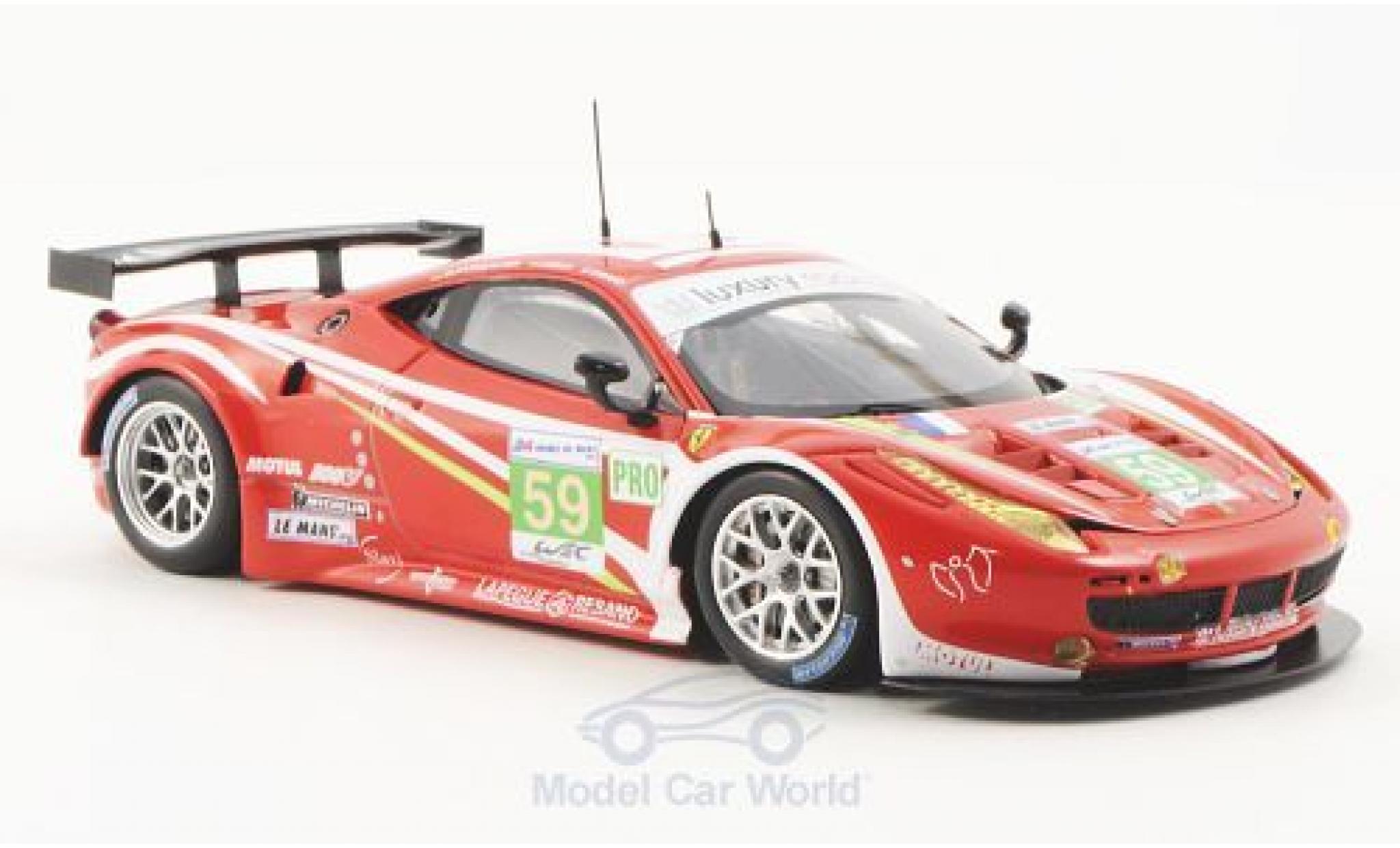 Ferrari 458 Italia GT2 1/43 Fujimi Italia GT2 No.59 Luxury Racing 24h Le Mans 2012 modellino in miniatura