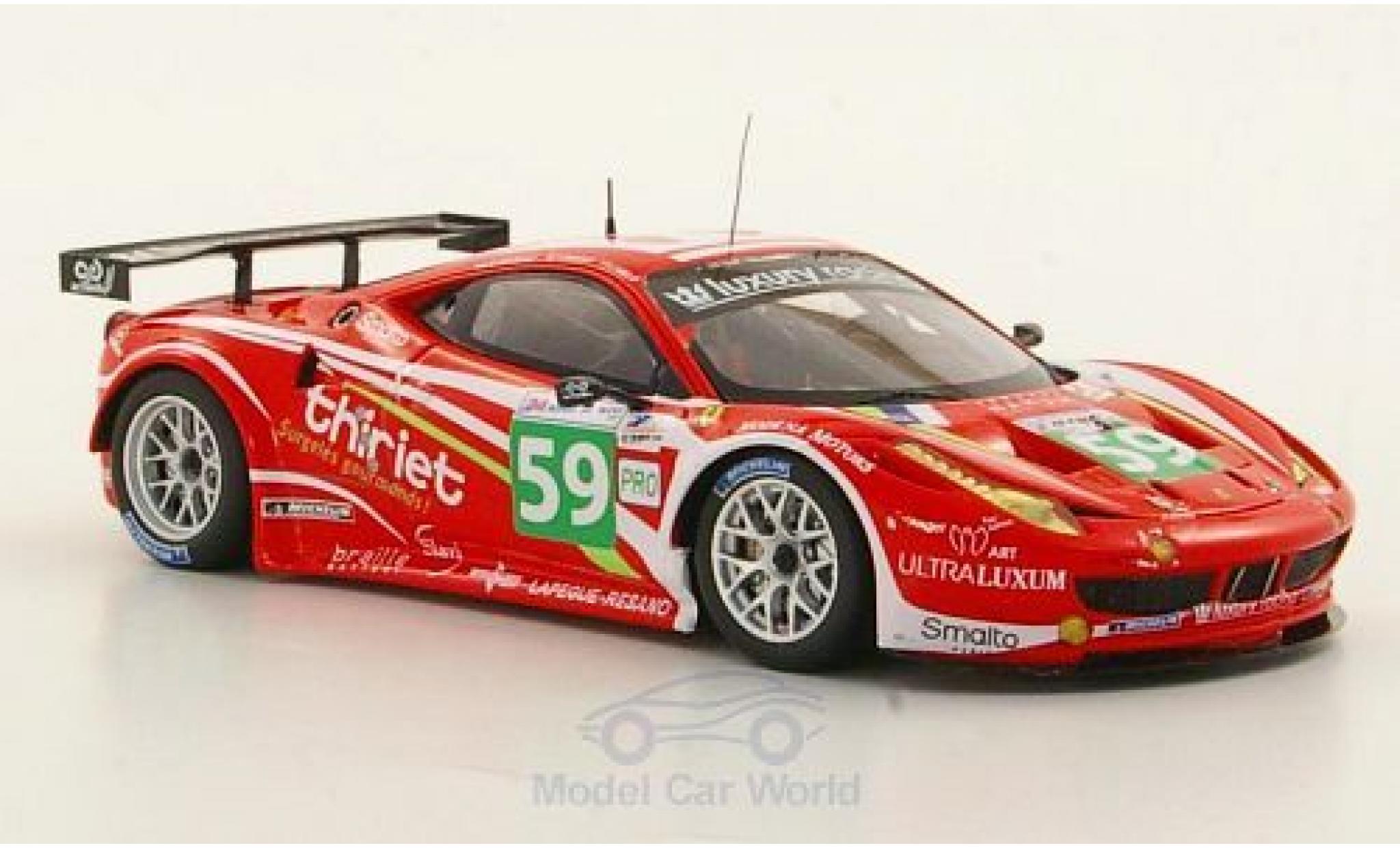 Ferrari 458 Italia GT2 1/43 Fujimi Italia GT2 No.59 Team Luxury Racing Le Mans 24h Le Mans 2011 S.Ortelli/F.Mako/J.Melo modellino in miniatura