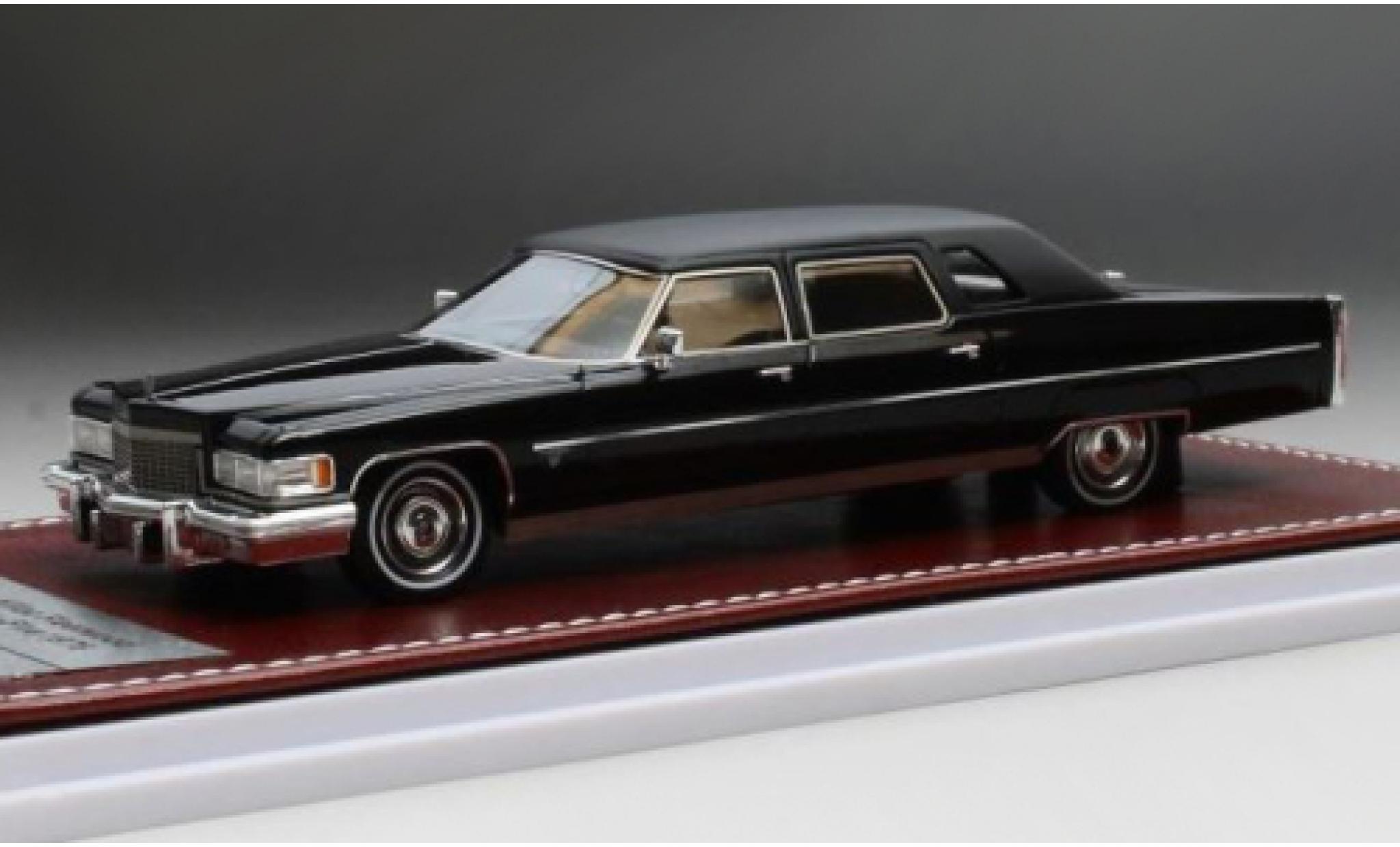 Cadillac Fleetwood 1/43 GIM   Great Iconic Models 75 nero/matt-nero 1976 modellino in miniatura