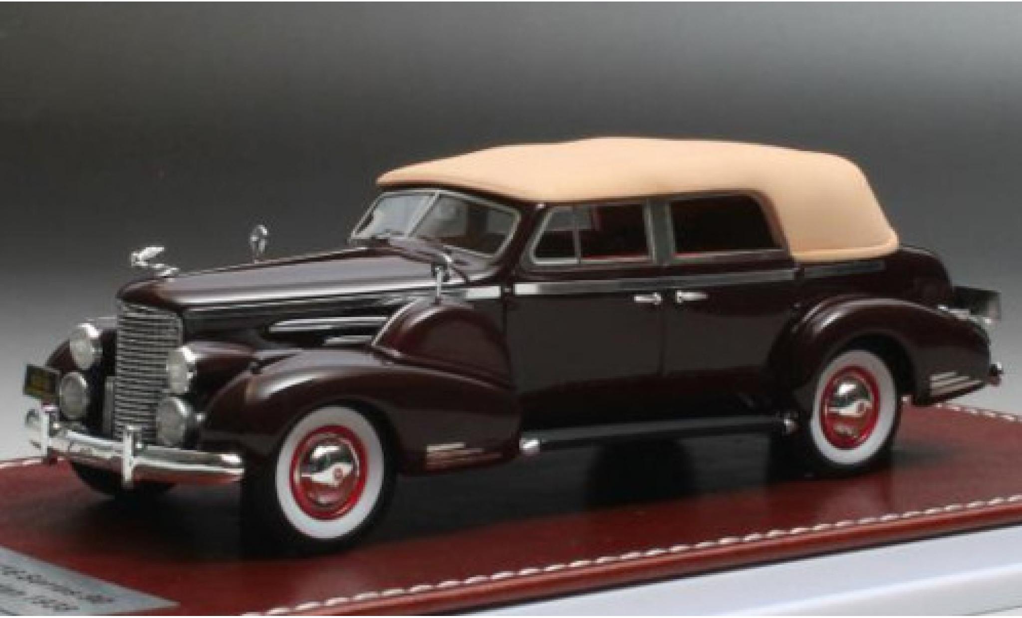 Cadillac V16 1/43 GIM   Great Iconic Models Series 90 Convertibile Sedan rosso 1938 Verdeck fermé modellino in miniatura