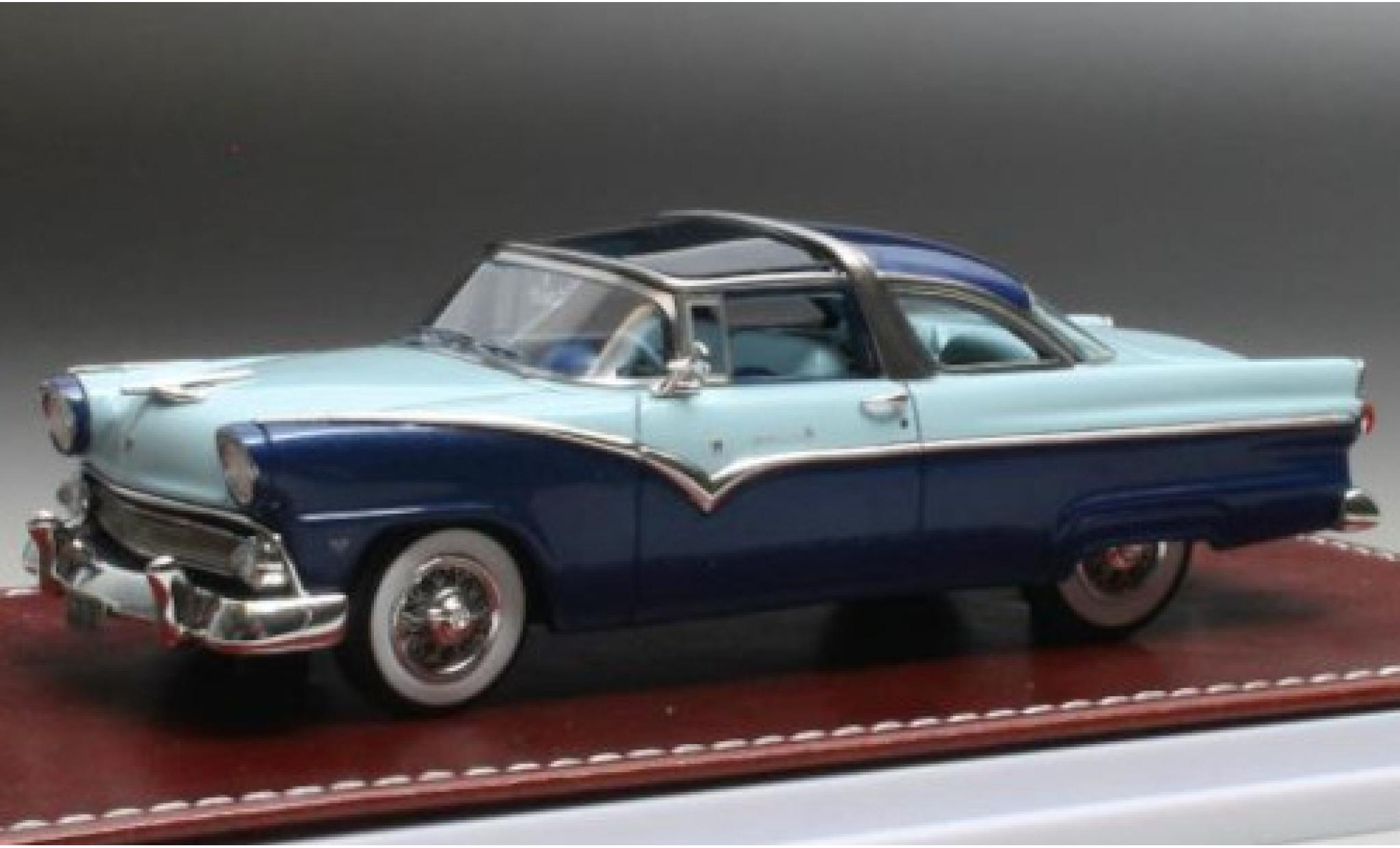 Ford Fairlane 1/43 GIM   Great Iconic Models GIM - Great Iconic Models Crown Victoria metallico blu foncé/blu clair 1955 modellino in miniatura