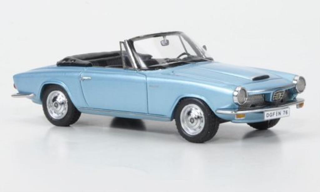 Glas 1300 1/43 Neo GT Cabriolet blu 1966 modellino in miniatura