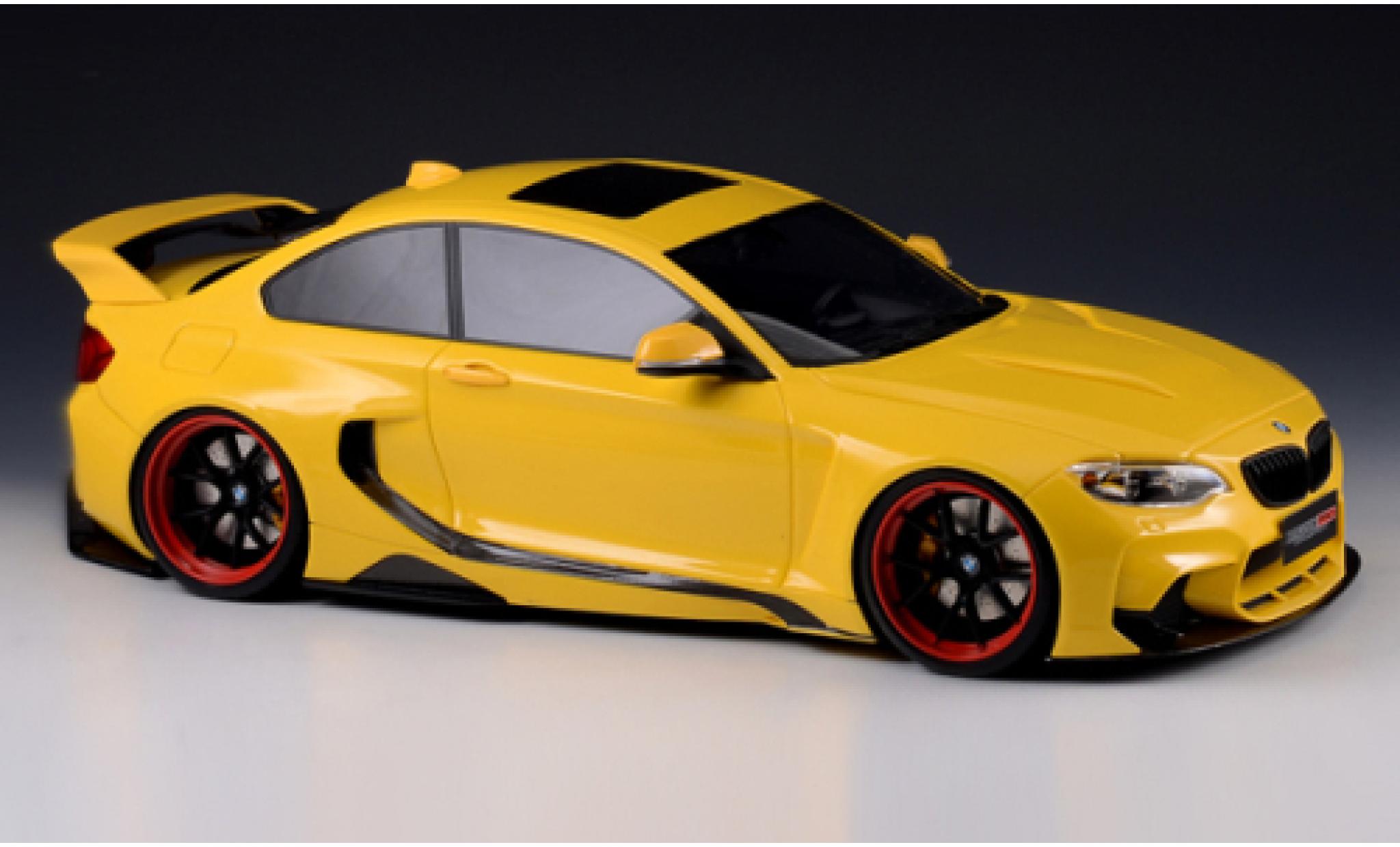 Bmw M2 1/18 GLM 35i (F22) DarwinPRO MTC Black Sails Widebody giallo 2015 modellino in miniatura