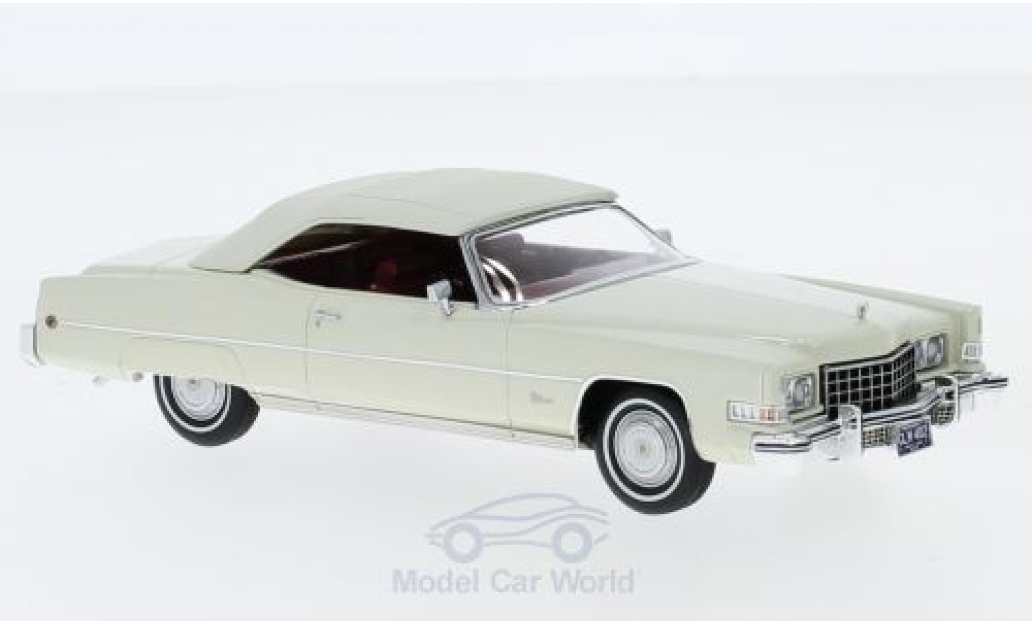 Cadillac Eldorado 1/43 GLM Convertibile bianco 1973 modellino in miniatura