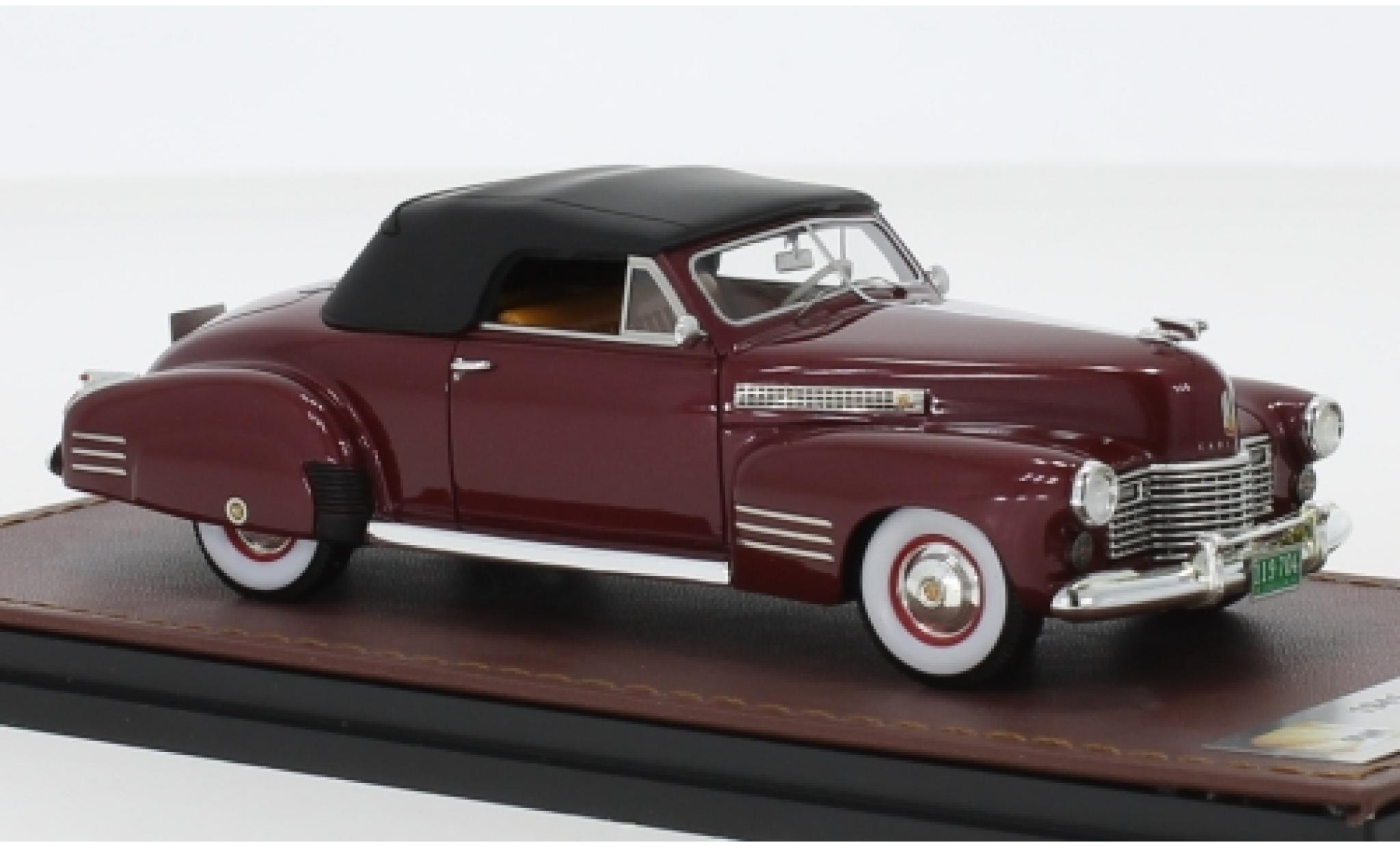 Cadillac Series 62 1/43 GLM Convertibile Coupe metallico rosso 1941 modellino in miniatura