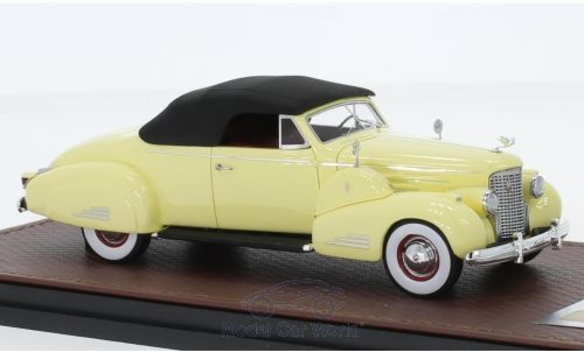 Cadillac V16 1/43 GLM Convertibile Coupe giallo 1938 modellino in miniatura