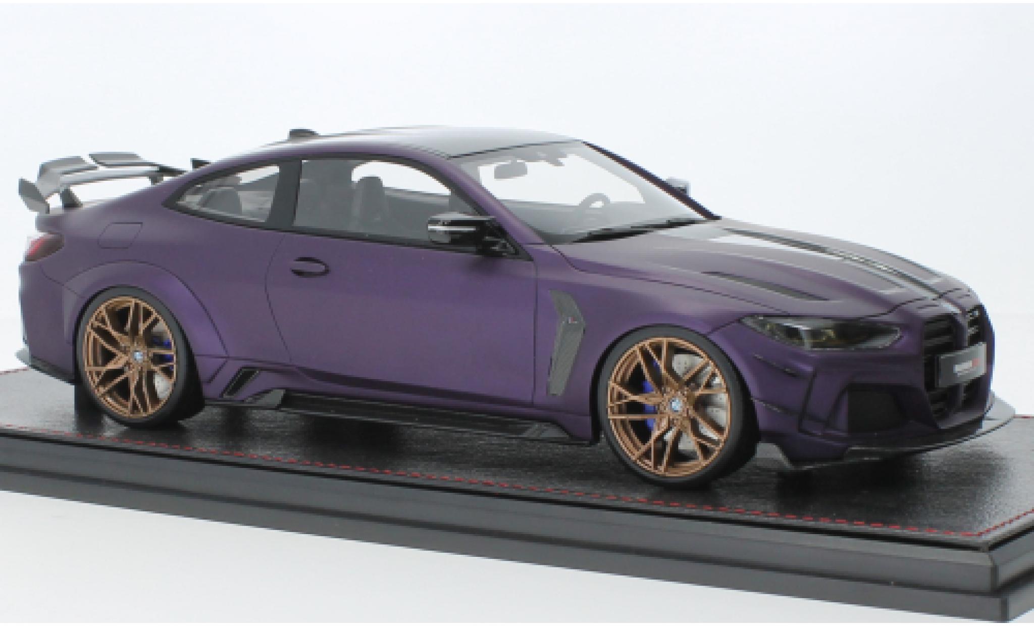 Bmw M4 1/18 GLM (G82) ByHumans Louisiana WBK mattviolett 2022 modellino in miniatura