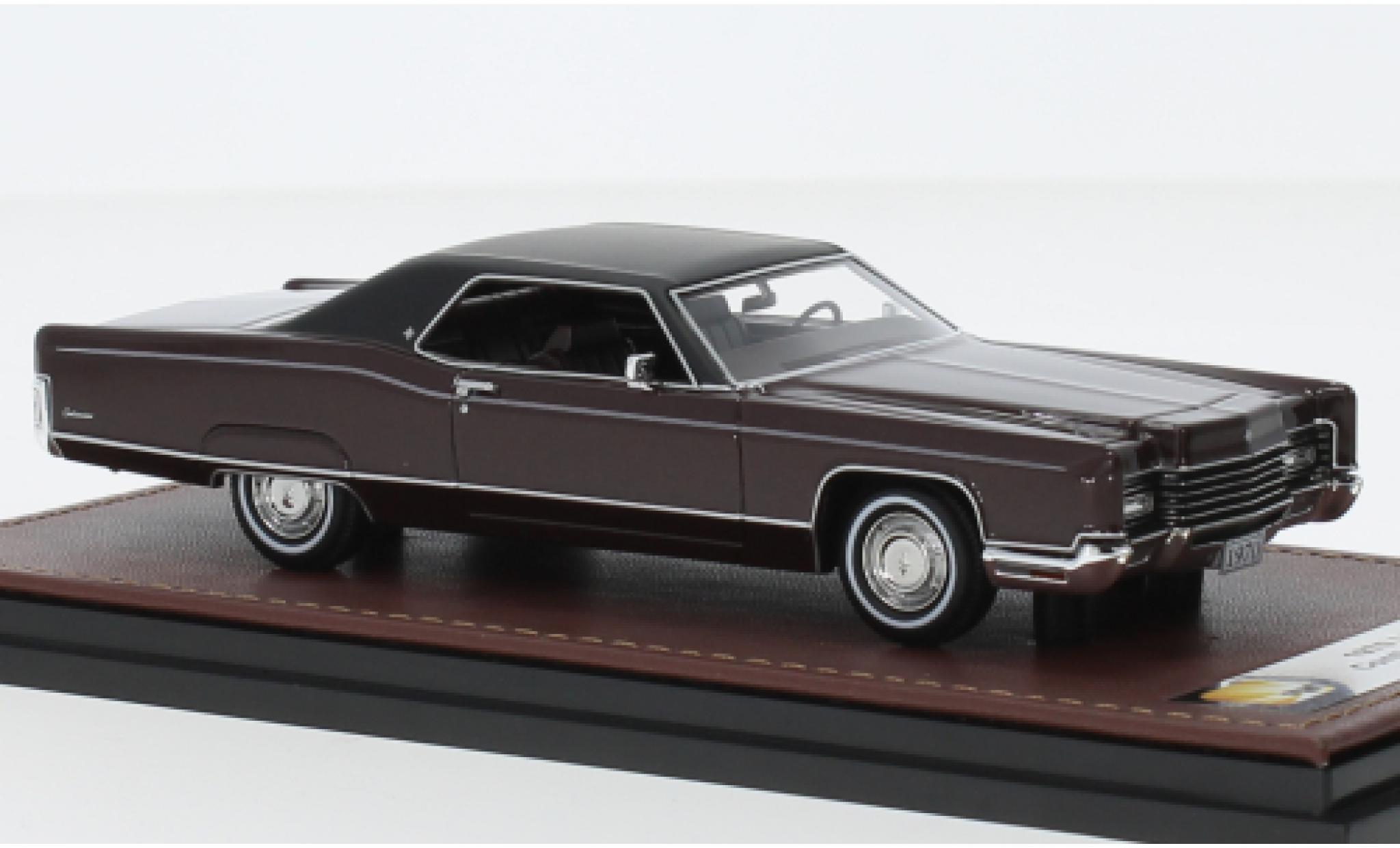 Lincoln Continental 1/43 GLM Coupe rosso foncé/nero 1970 modellino in miniatura