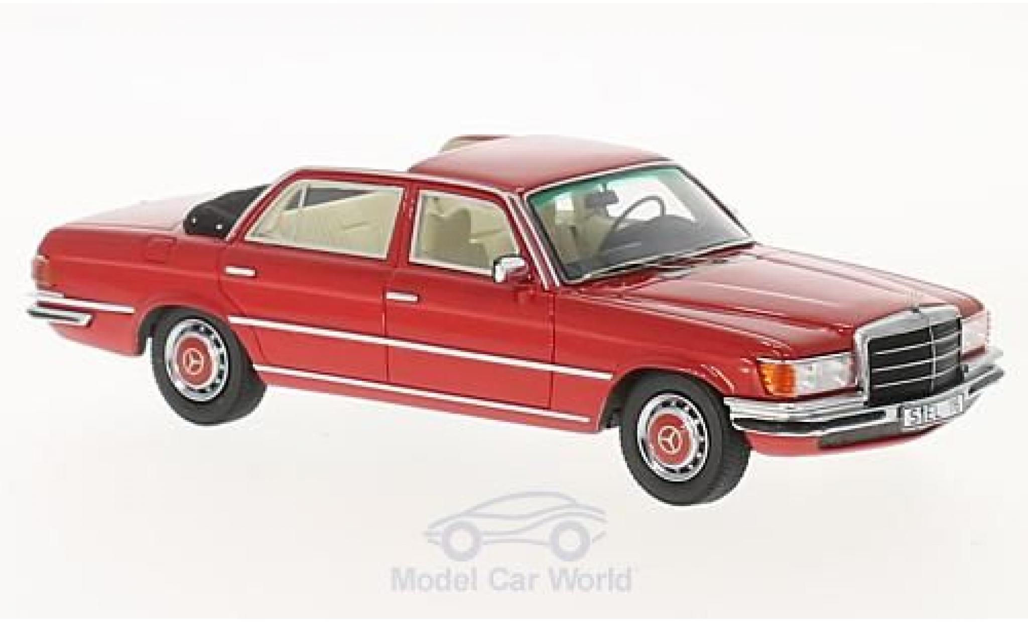 Mercedes 280 SE 1/43 GLM SEL (W116) Landaulet rosso modellino in miniatura