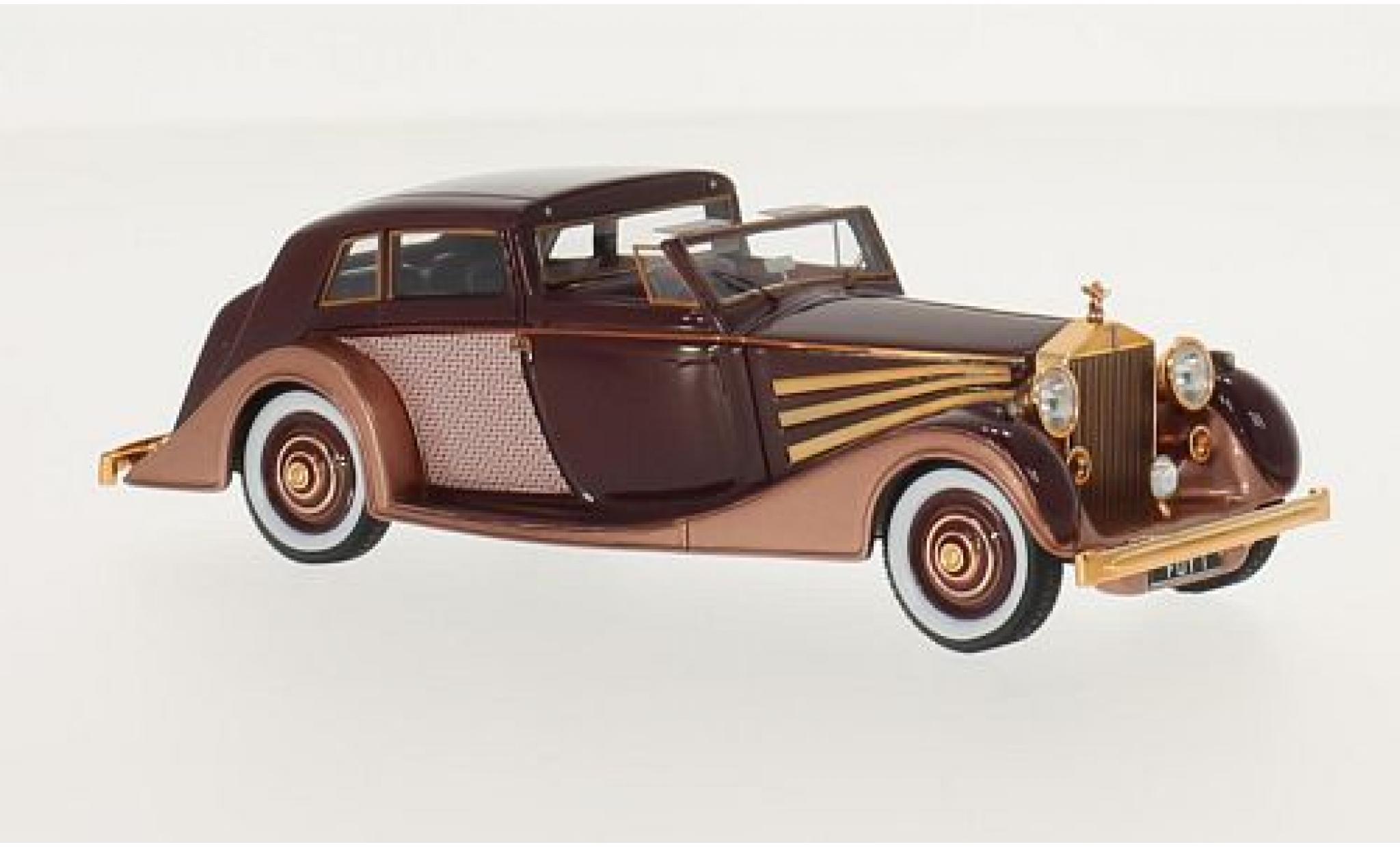 Rolls Royce Phantom 1/43 GLM III Freestone & Webb Sedanca de Ville rosso/kupfer RHD 1937 châssis #3CP38 modellino in miniatura