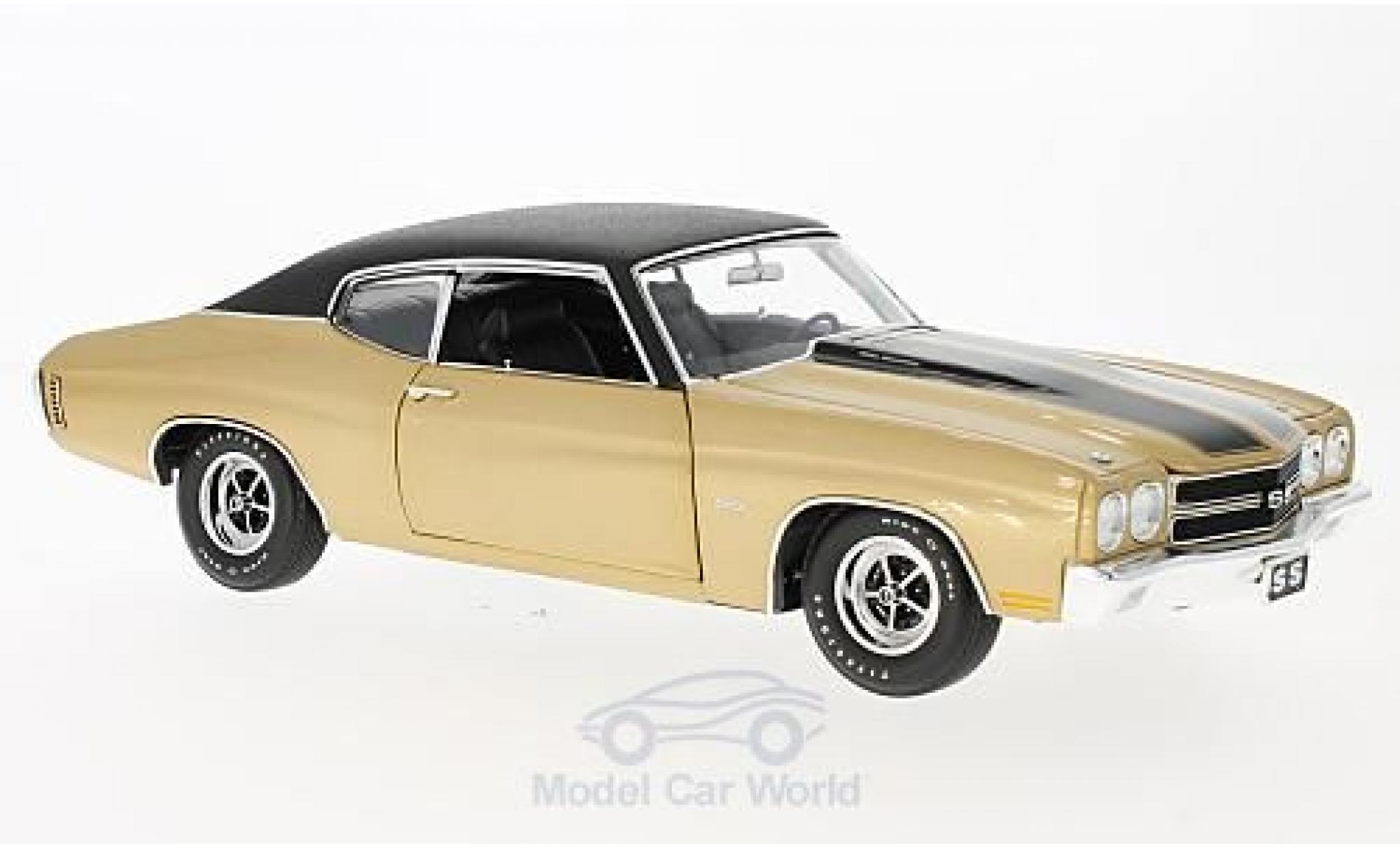 Chevrolet Chevelle 1970 1/18 GMP SS 396 gold/nero 1970 with vinyl top modellino in miniatura