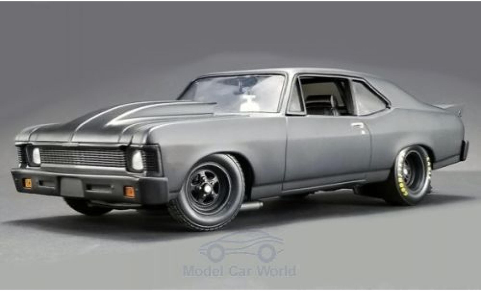 Chevrolet Nova 1/18 GMP Blackout 1320 Drag Kings matt-grigio 1969 modellino in miniatura