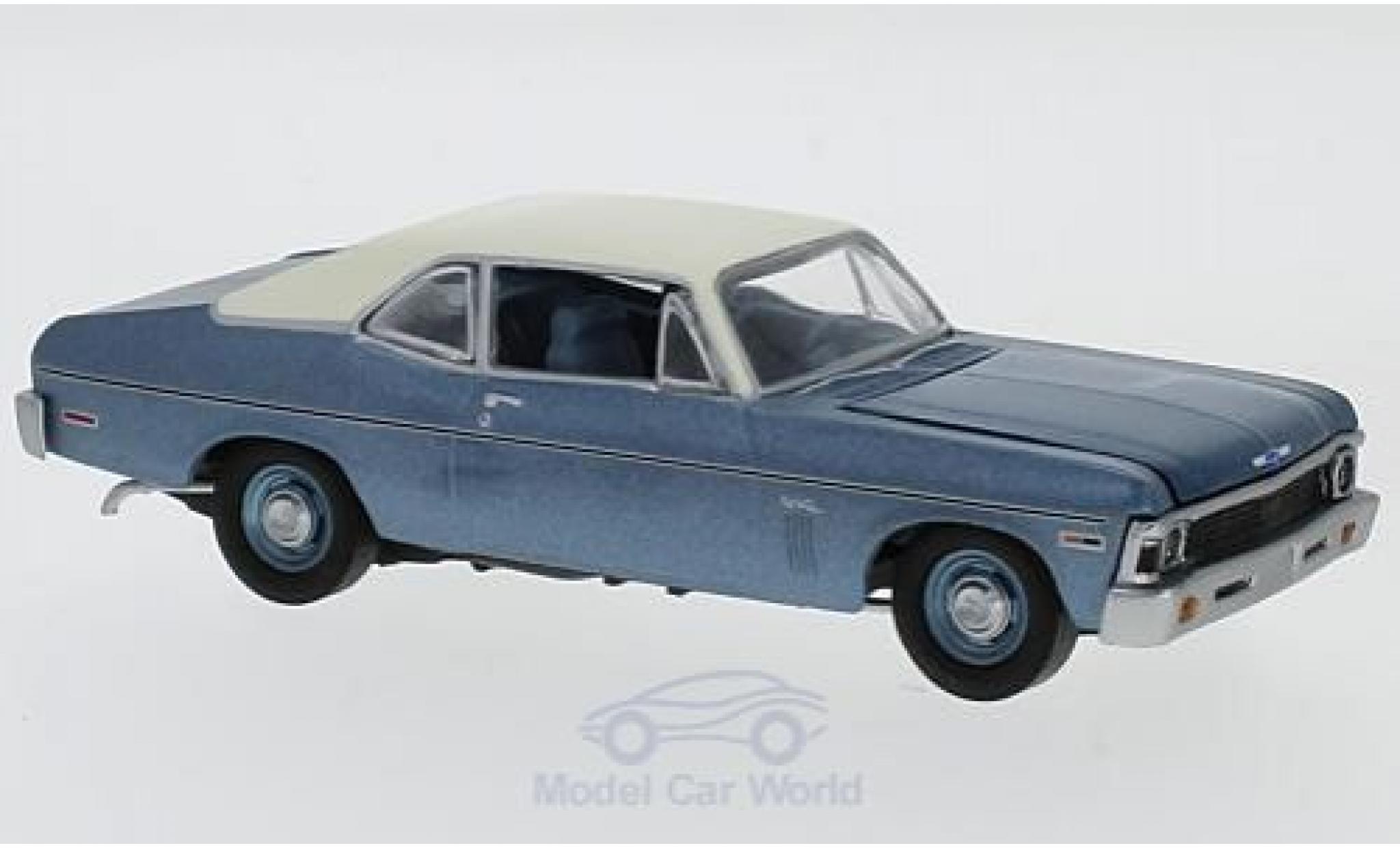 Chevrolet Nova 1/43 GMP metallico blu/beige Beverly Hills Cop 1984 modellino in miniatura