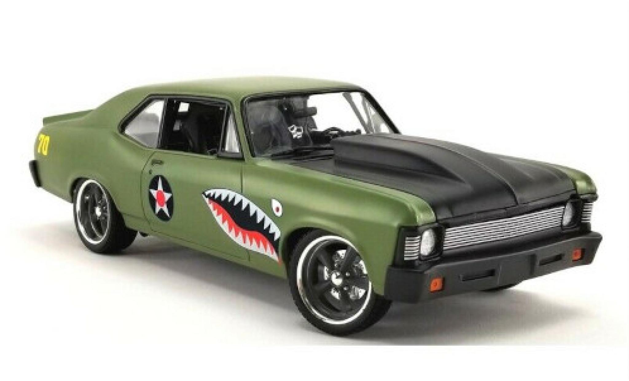 Chevrolet Nova 1/18 GMP Street Fighter oliv/Dekor Warhawk 1970 modellino in miniatura