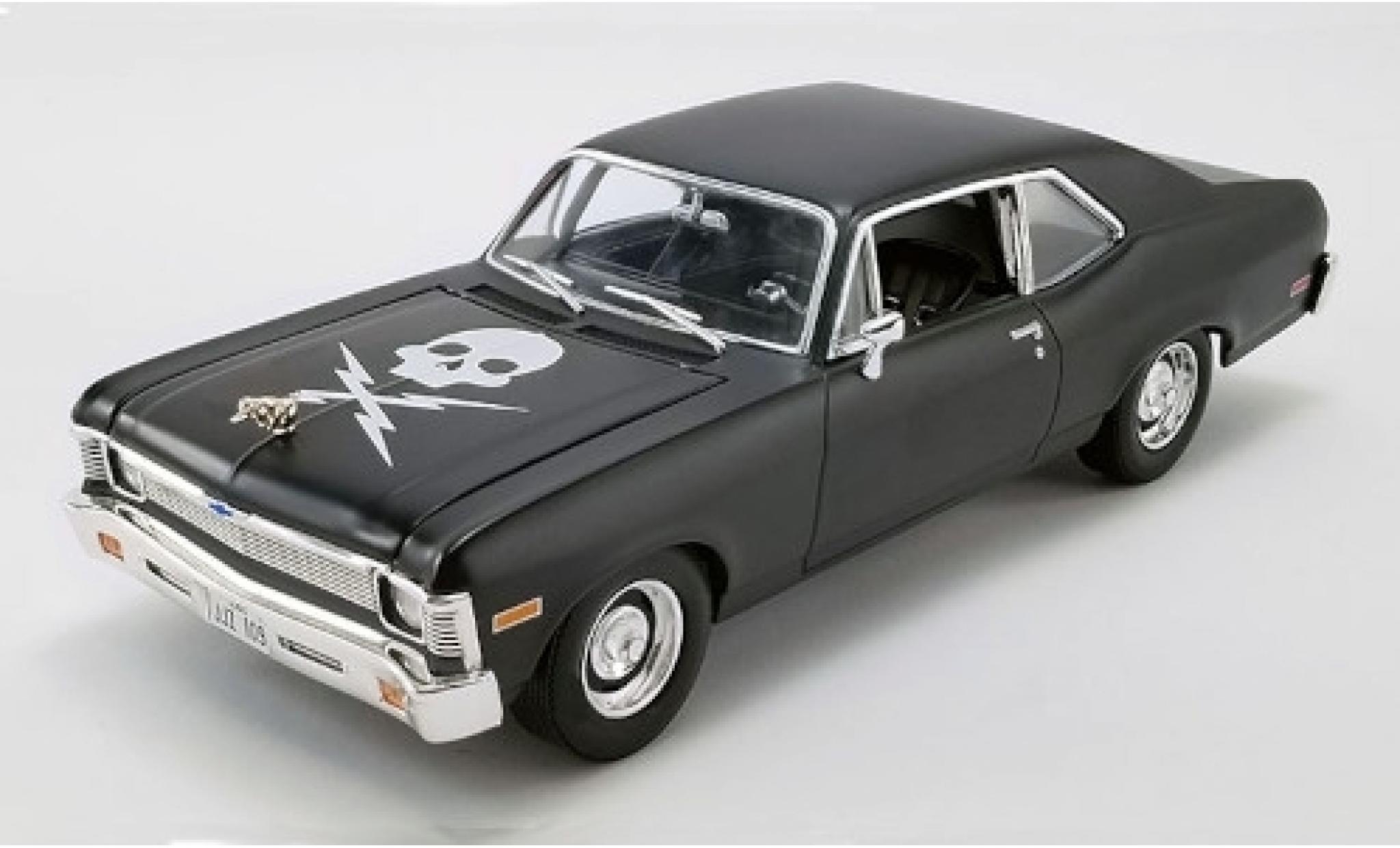 Chevrolet Nova 1/18 GMP Tuning matt-nero/Dekor Death Proof 1971 modellino in miniatura