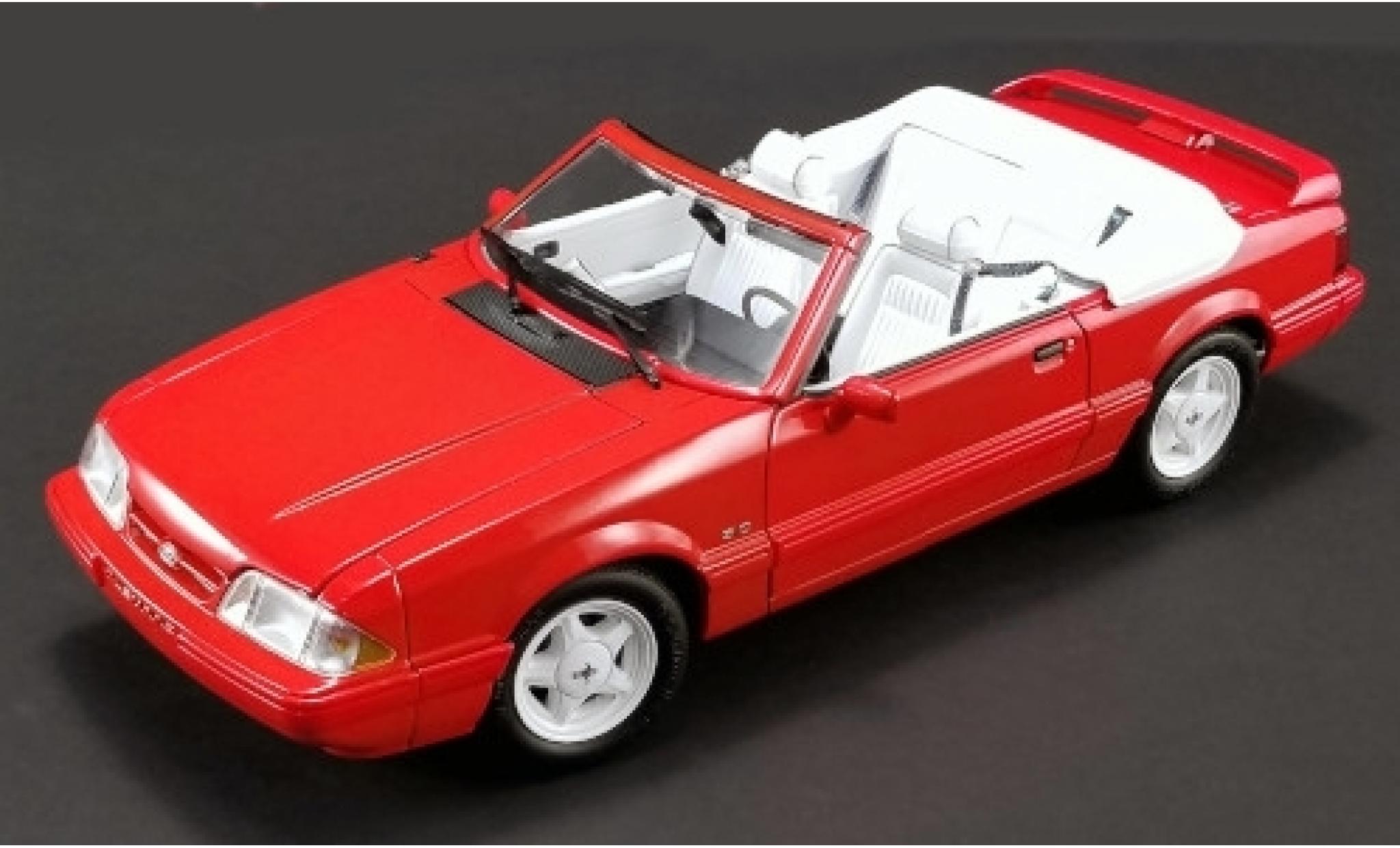 Ford Mustang 1/18 GMP LX 5.0L Convertibile Feature Car rosso 1992 Softtop liegt bei modellino in miniatura