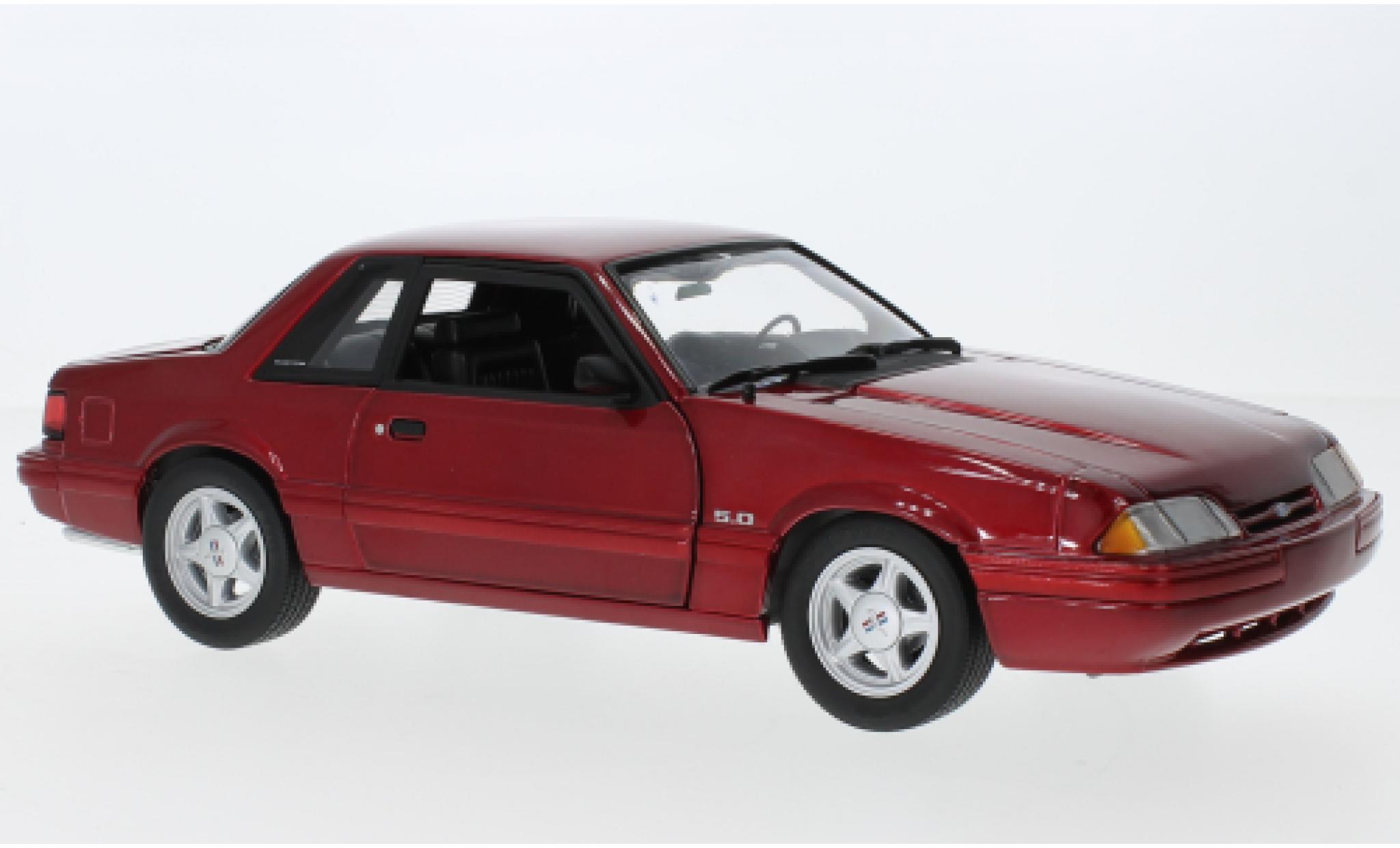 Ford Mustang 1/18 GMP LX 5.0 metallise rosso 1993 modellino in miniatura