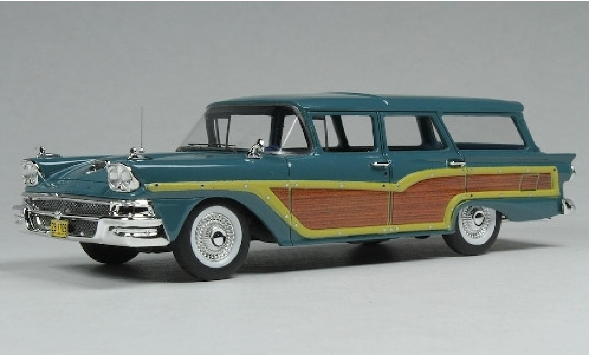Ford Country Squire 1/43 Goldvarg Collections blu/Holzoptik 1958 modellino in miniatura
