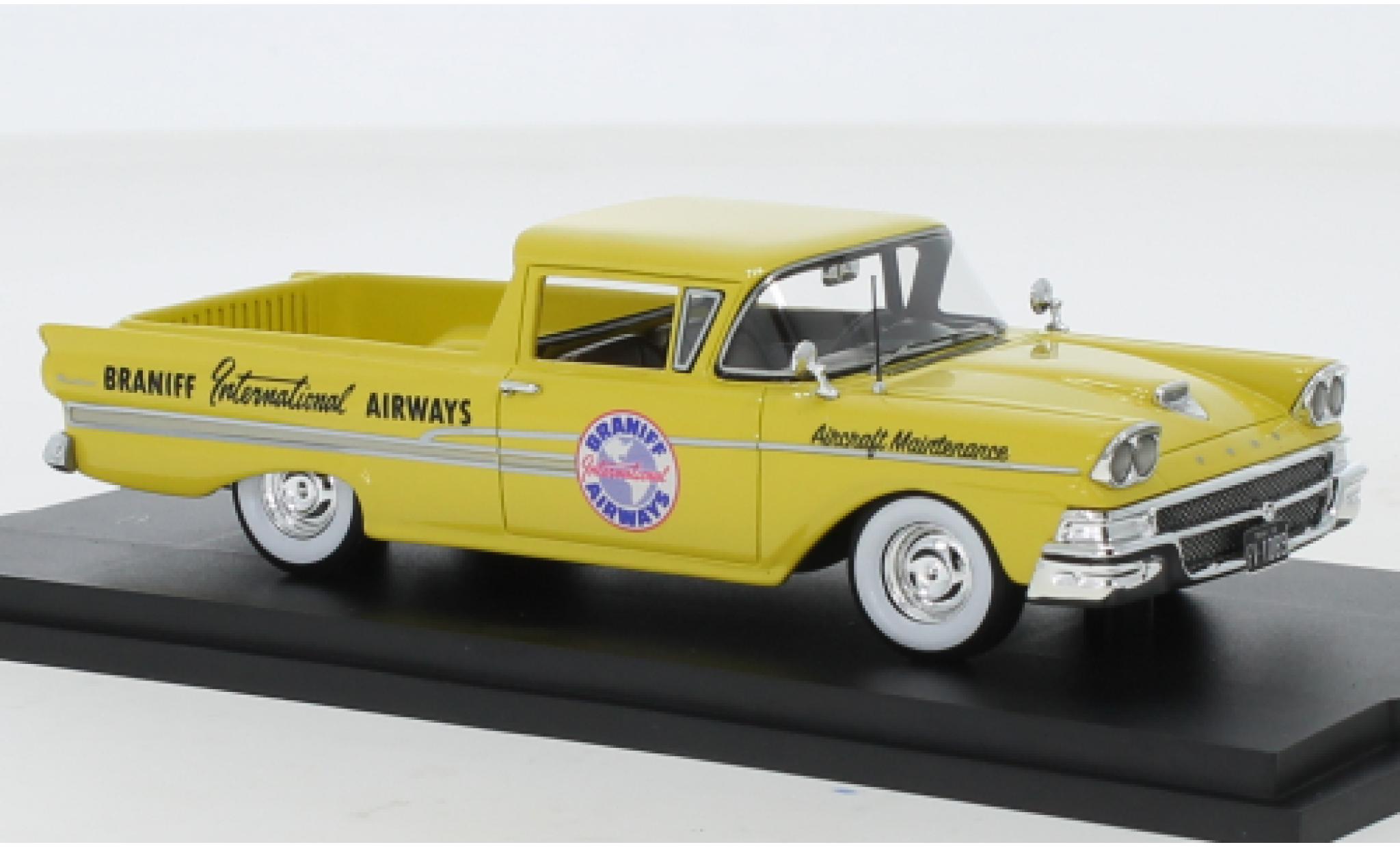 Ford Ranchero 1/43 Goldvarg Collections Braniff International Airways 1958 modellino in miniatura