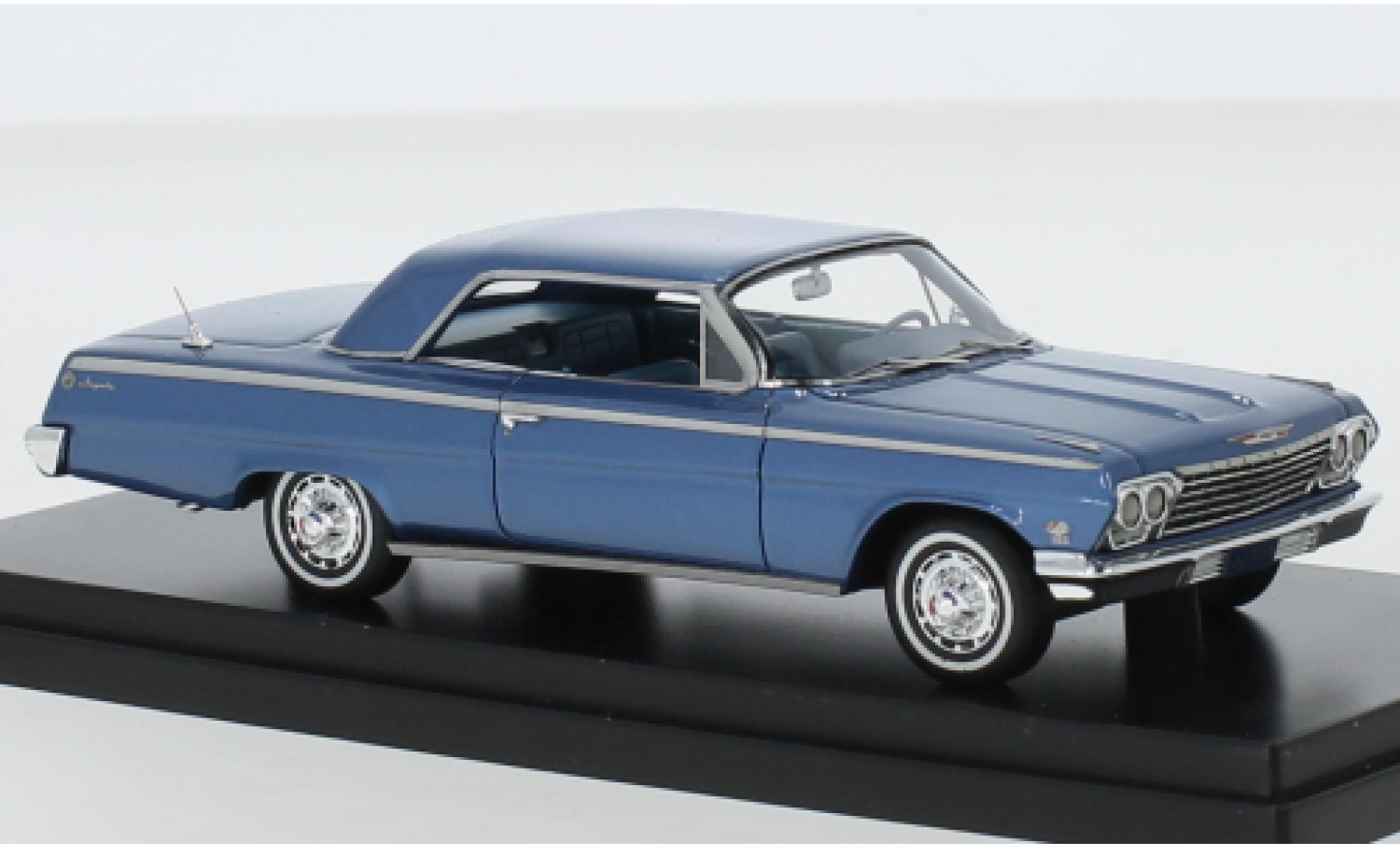 Chevrolet Impala 1/43 Goldvarg Collections SS Hardtop metallise blu 1962 modellino in miniatura