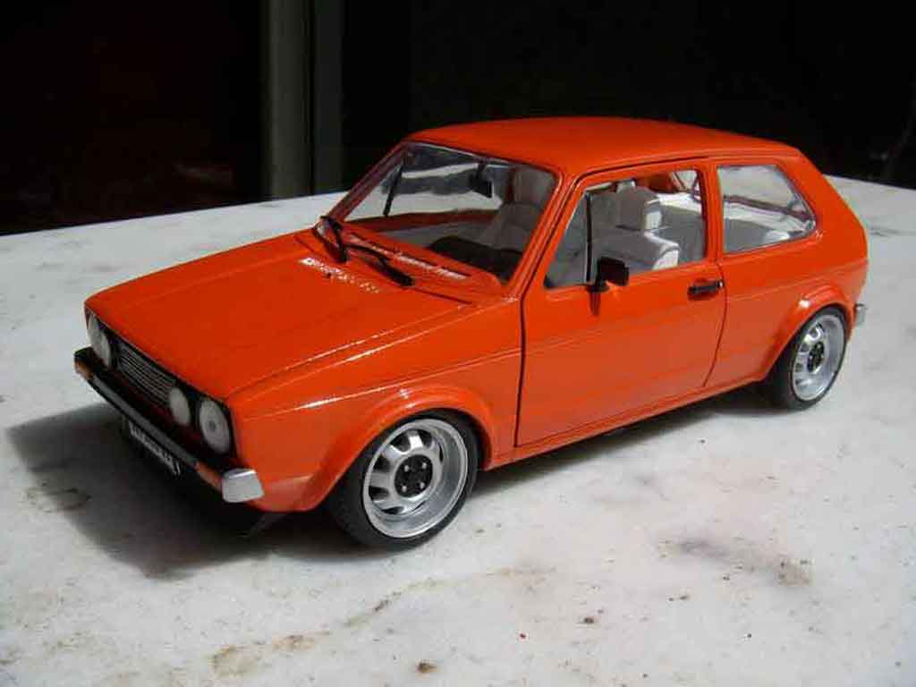 Volkswagen Golf 1 GTI 1/18 Solido jantes ATS 1 GTI 15 pouces orange modellino in miniatura