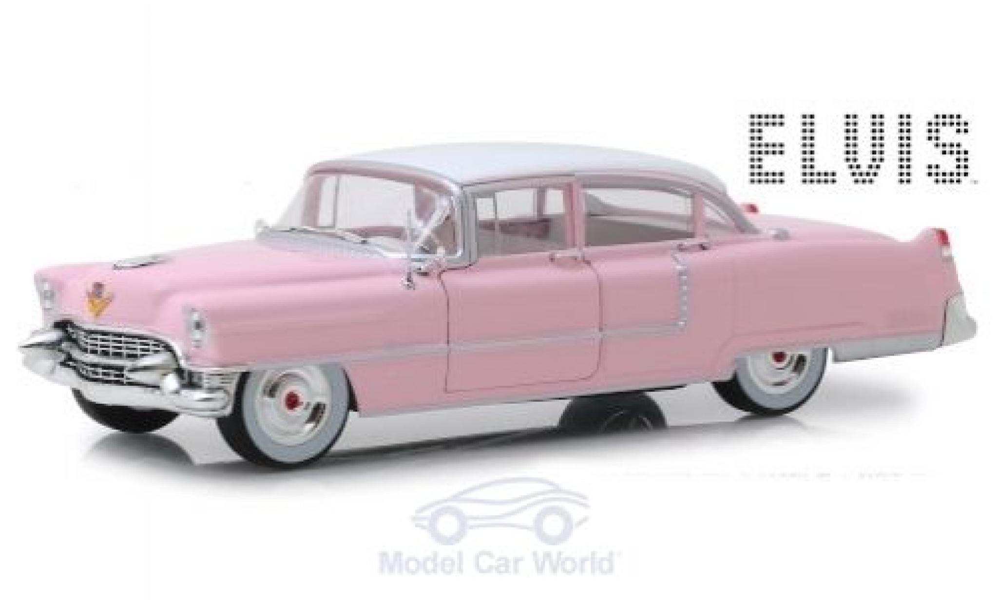 Cadillac Fleetwood 1/24 Greenlight Series 60 rosa/bianco Elvis Presley 1955 modellino in miniatura