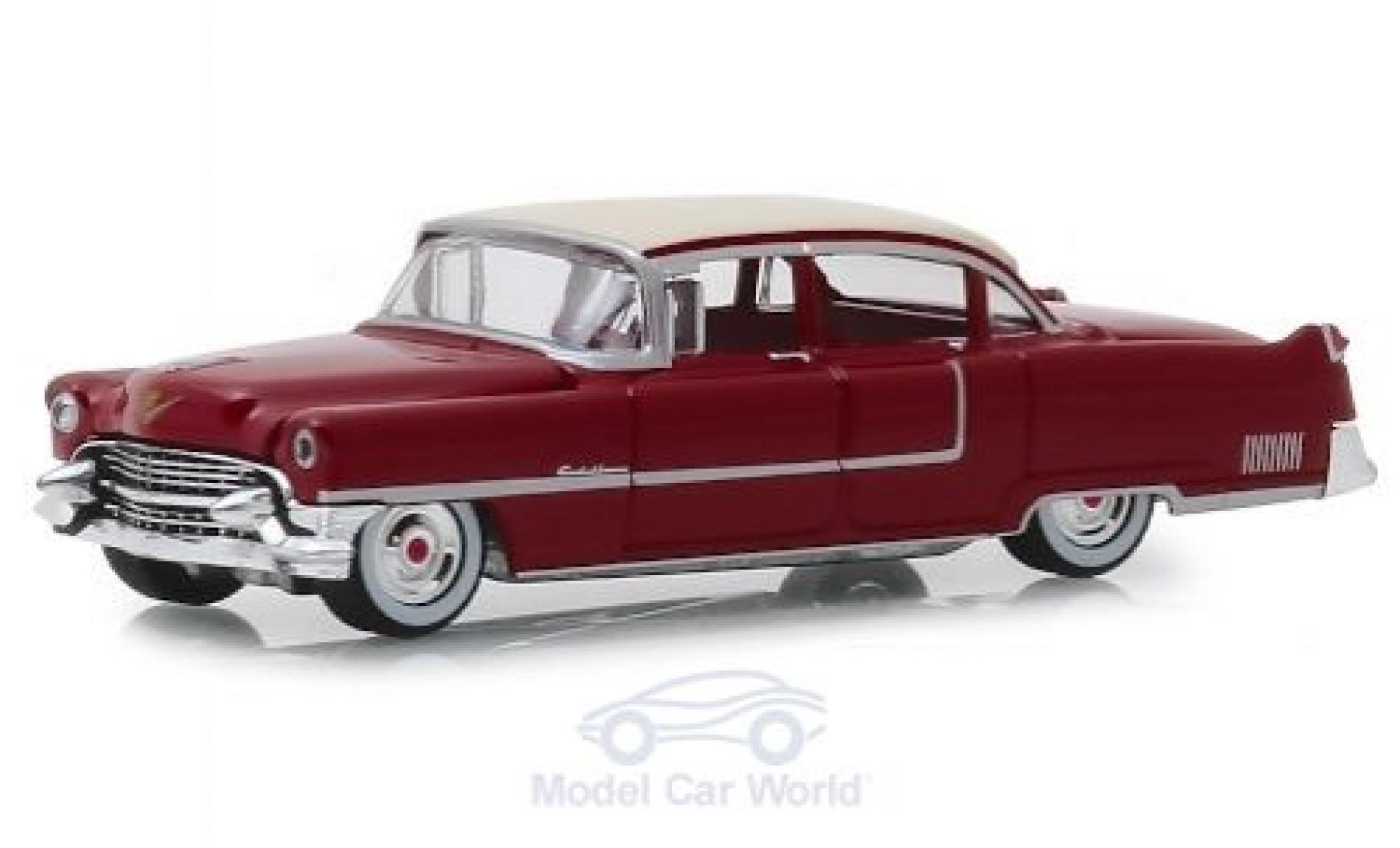 Cadillac Fleetwood 1/64 Greenlight Series 60 rosso/beige 1955 modellino in miniatura