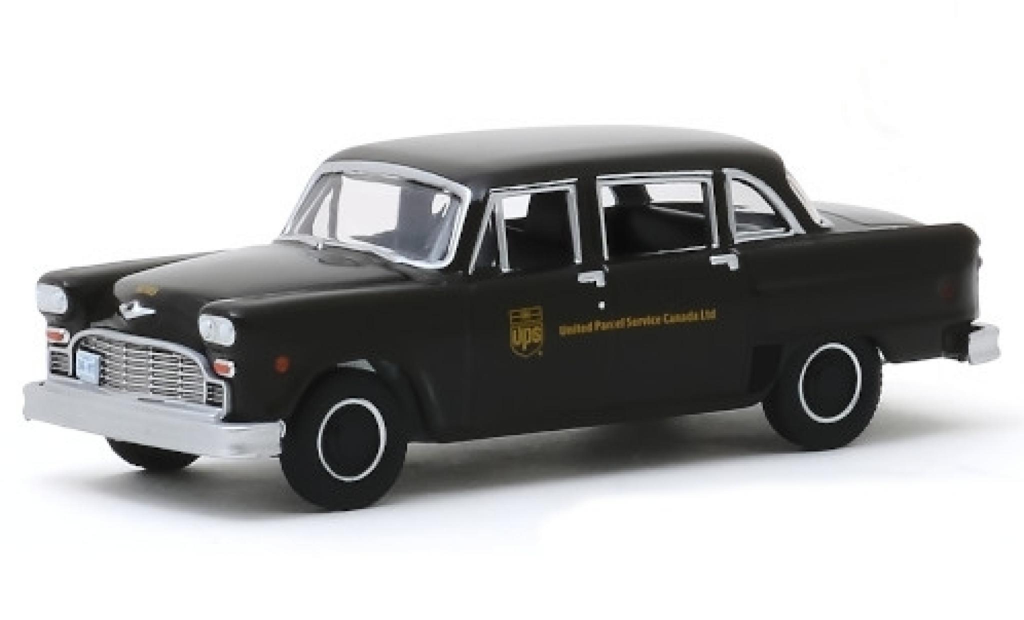 Checker Marathon 1/64 Greenlight (A11) marroneee UPS - United Parcel Service Canada Ltd. 1975 modellino in miniatura