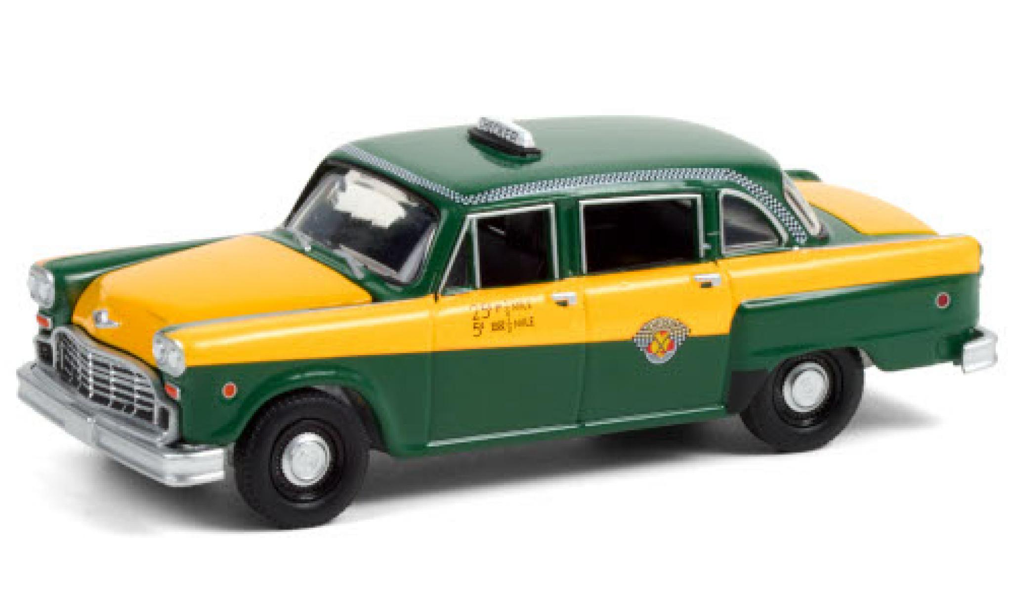 Checker Marathon 1/64 Greenlight A11 verde/giallo Special 1960 60 Years modellino in miniatura